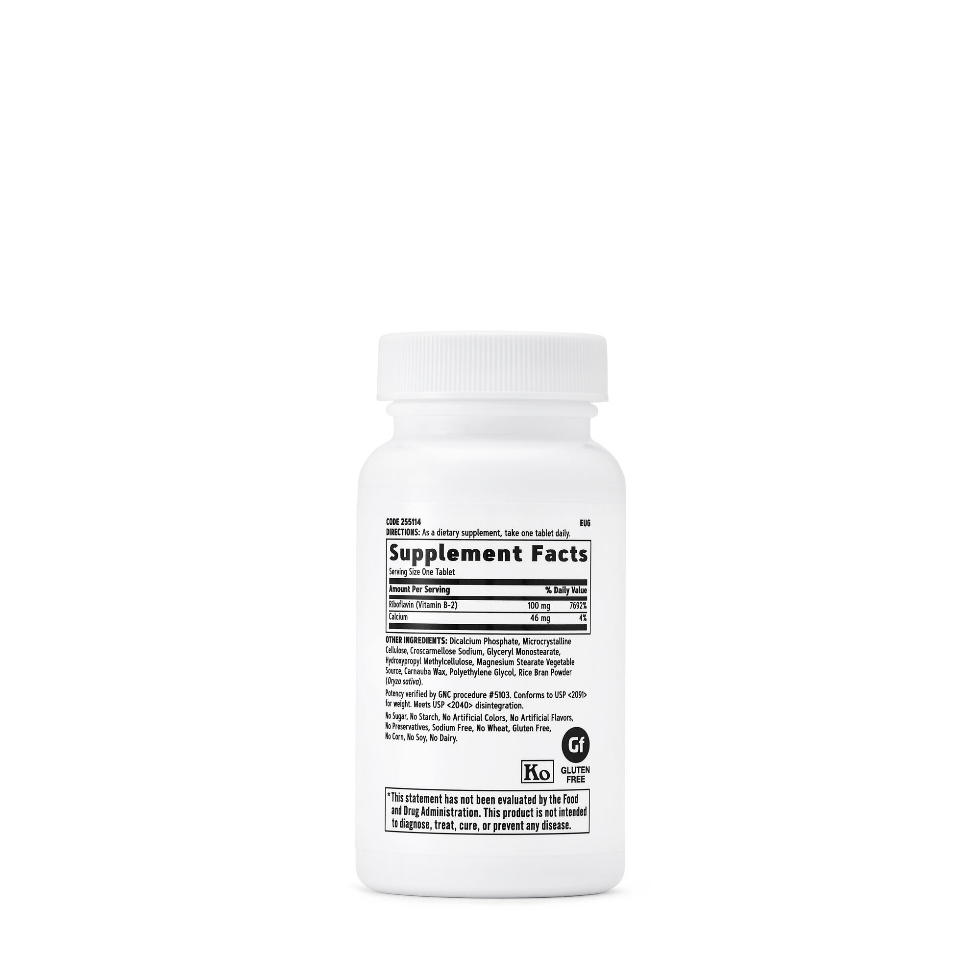 Vitamina B-2 100 mg, 100 tablete GNC