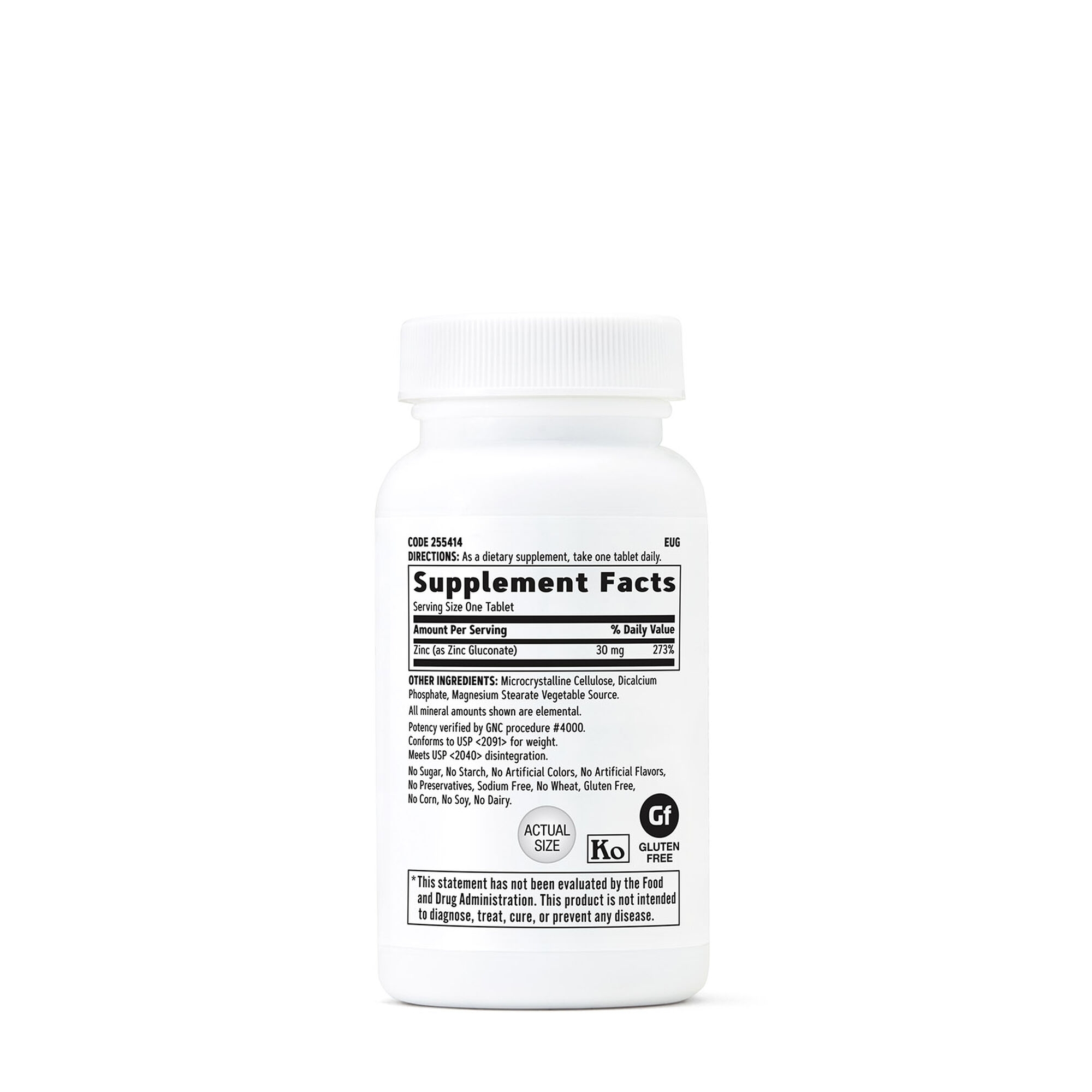 Zinc gluconat 30 mg, 100 tablete, GNC