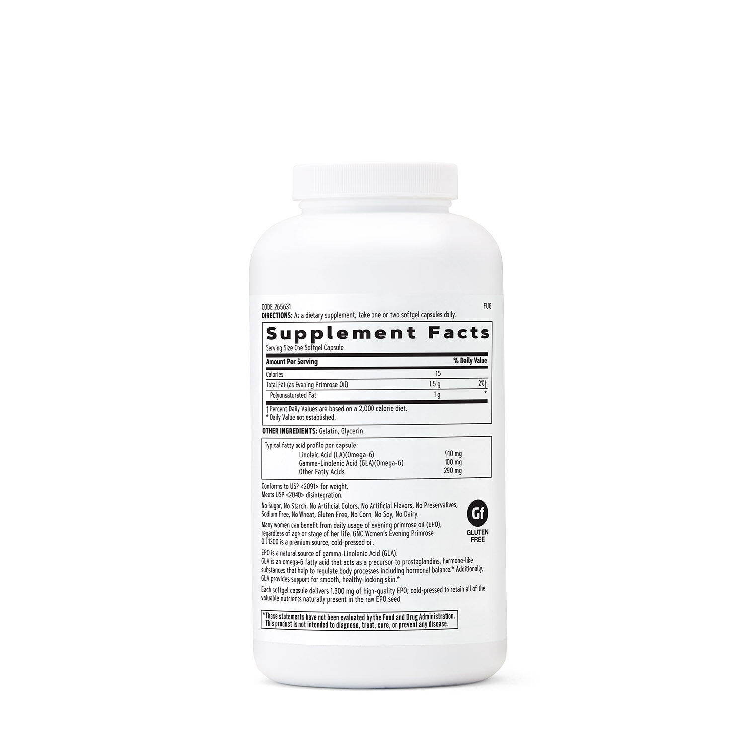 Ulei de Luminita Noptii 1300 mg Women`s, 180 capsule, GNC