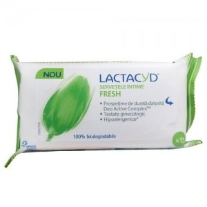Lactacyd Servetele Intime Fresh X 15 Buc