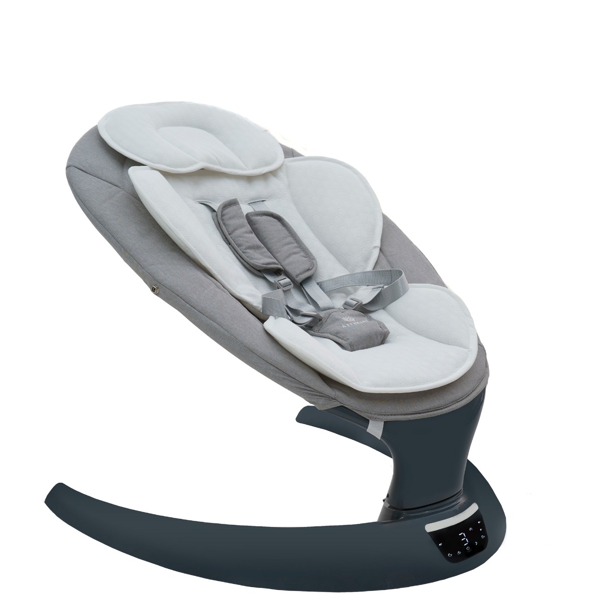 Leagan electric multifunctional pentru bebelusi AppeKids - I-Size - Powder Grey