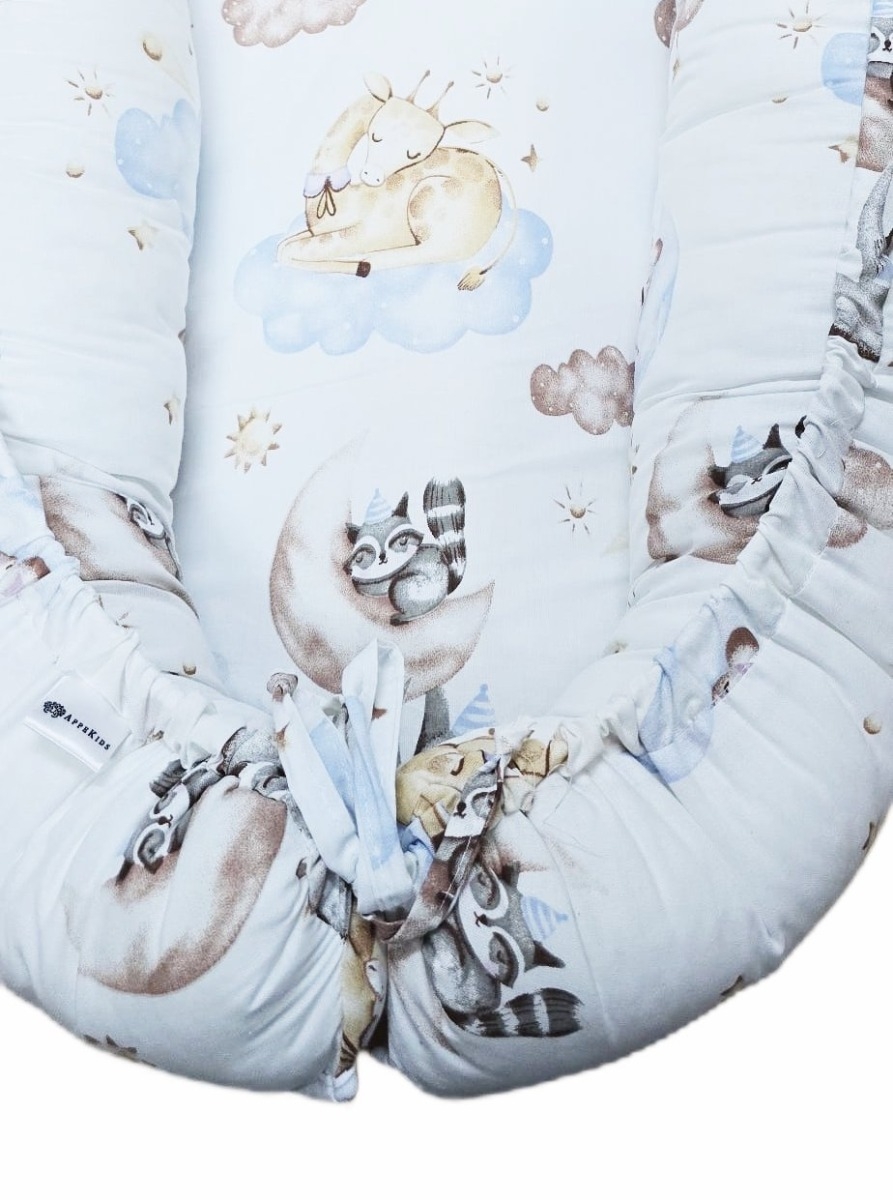 Baby nest din bumbac, Appekids, Clouds