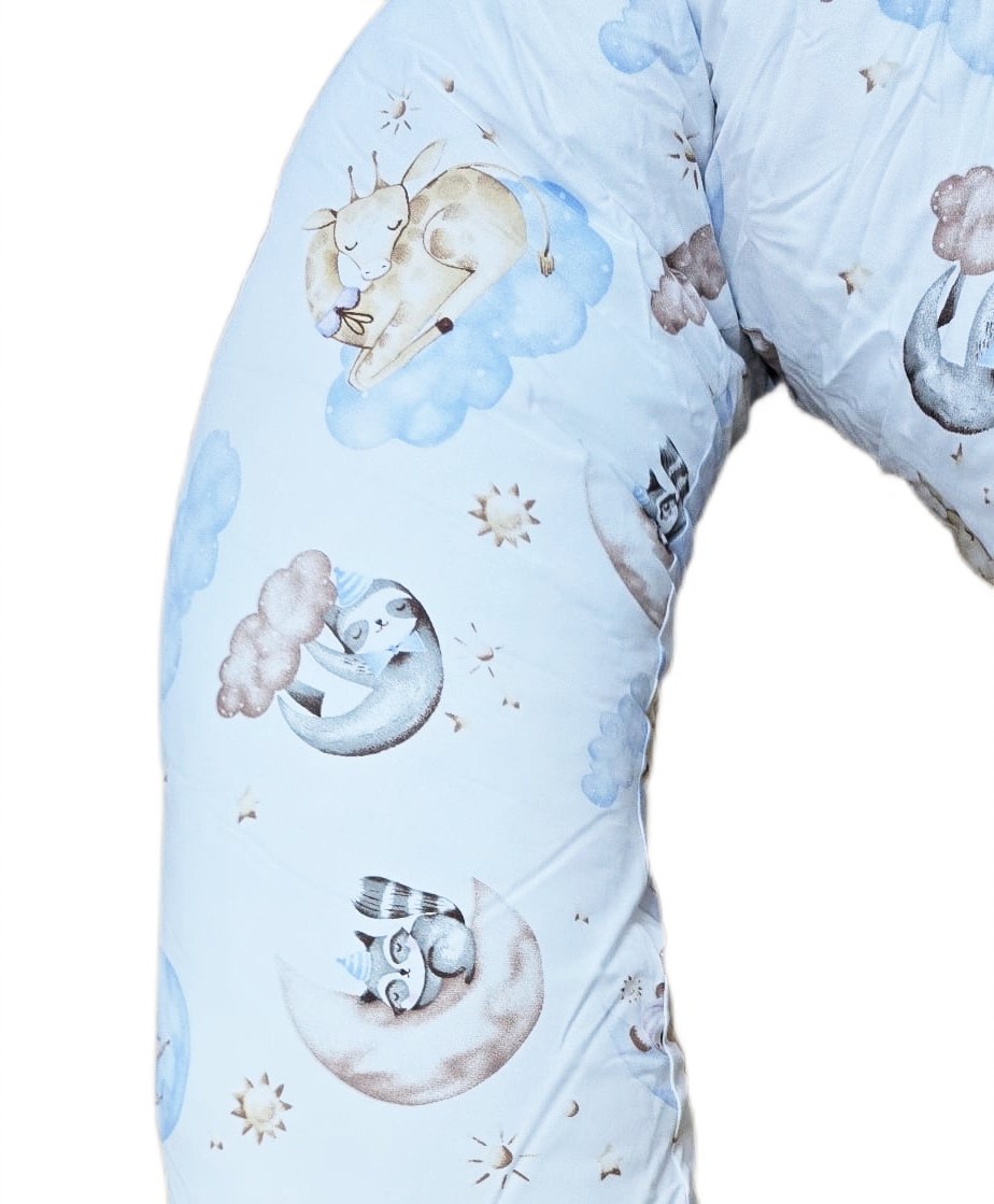 Perna pentru gravida, Fibre din silicon, 180 cm, Appekids - Clouds
