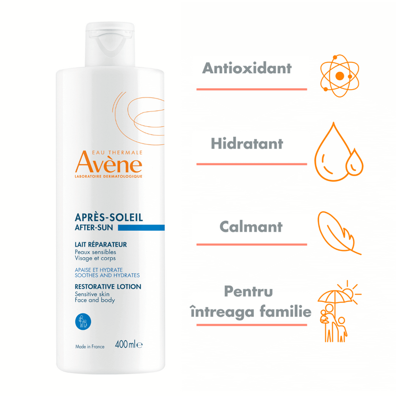 Gel cremos reparator dupa plaja, 400ml, Avene