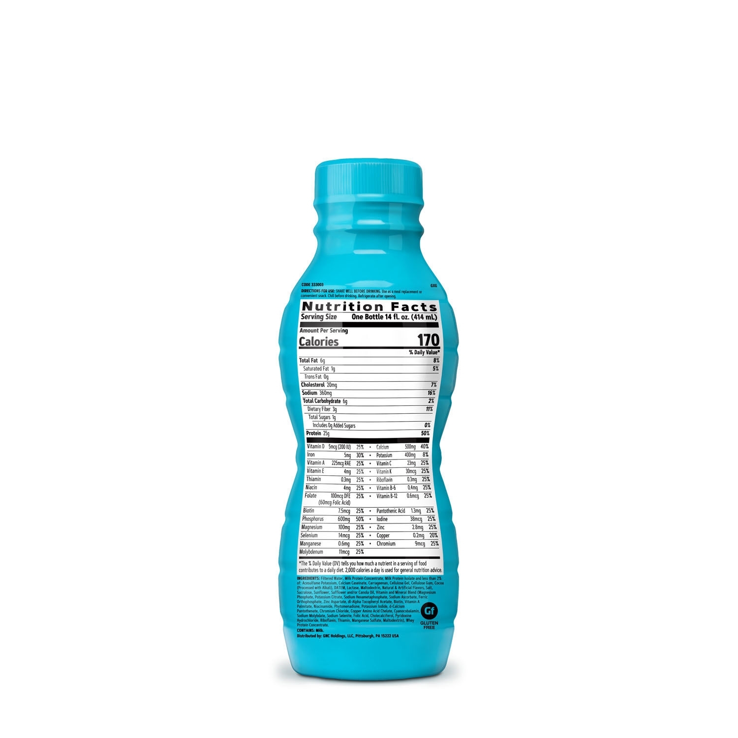 Shake proteic cu aroma de ciocolata elvetiana Total Lean, 414 ml, GNC