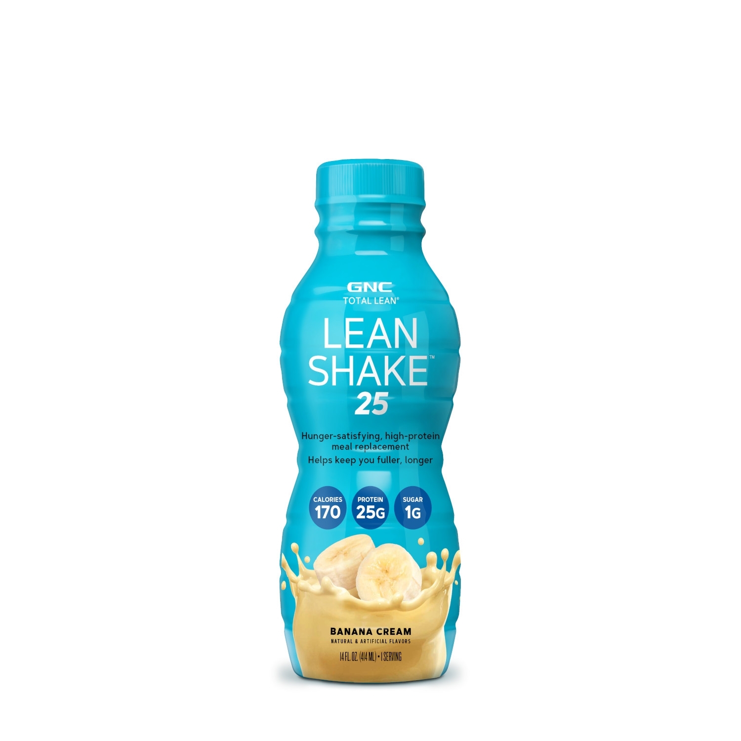 Shake proteic cu aroma de banane Total Lean, 414 ml, GNC