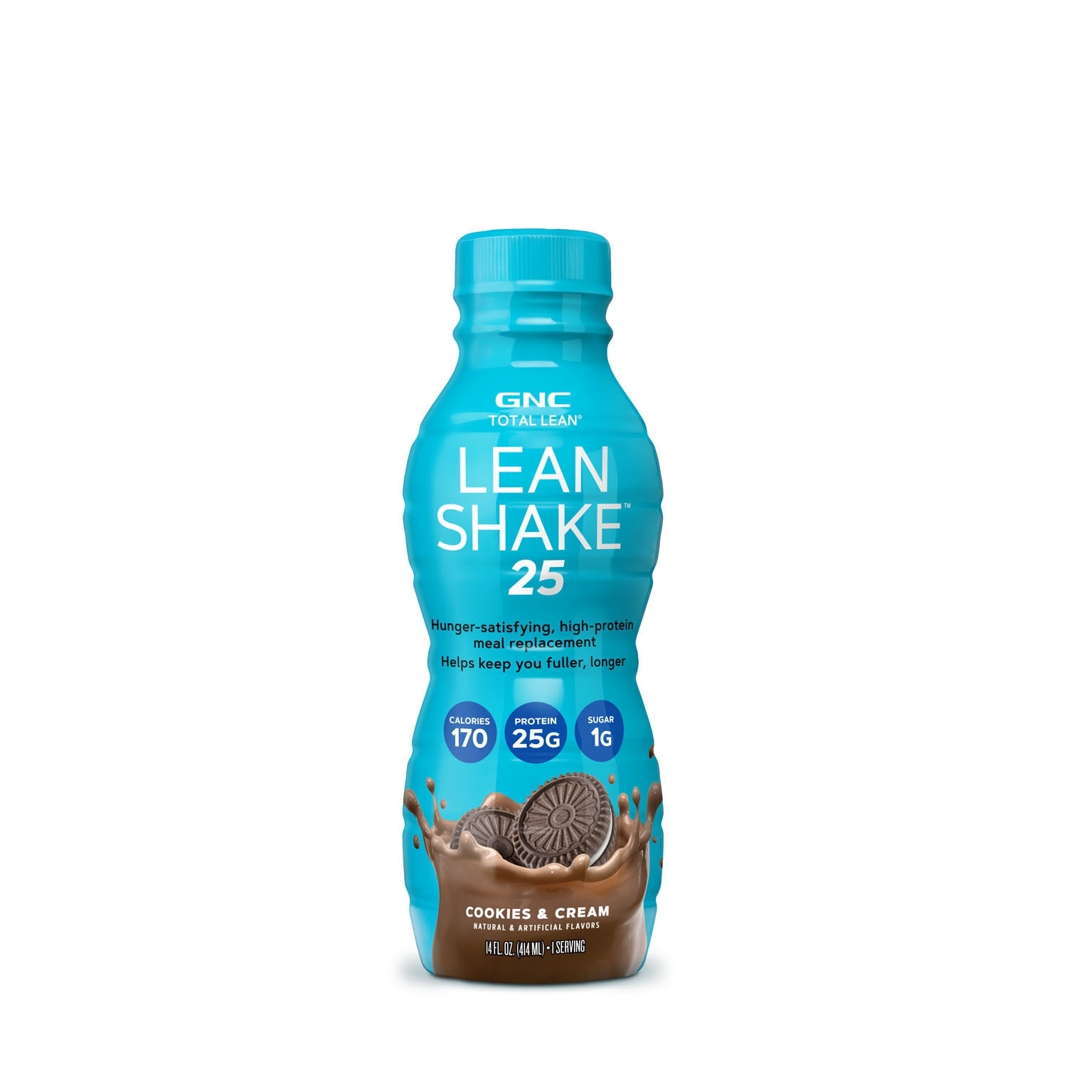Shake proteic cu aroma de biscuiti cu crema Total Lean, 414 ml, GNC