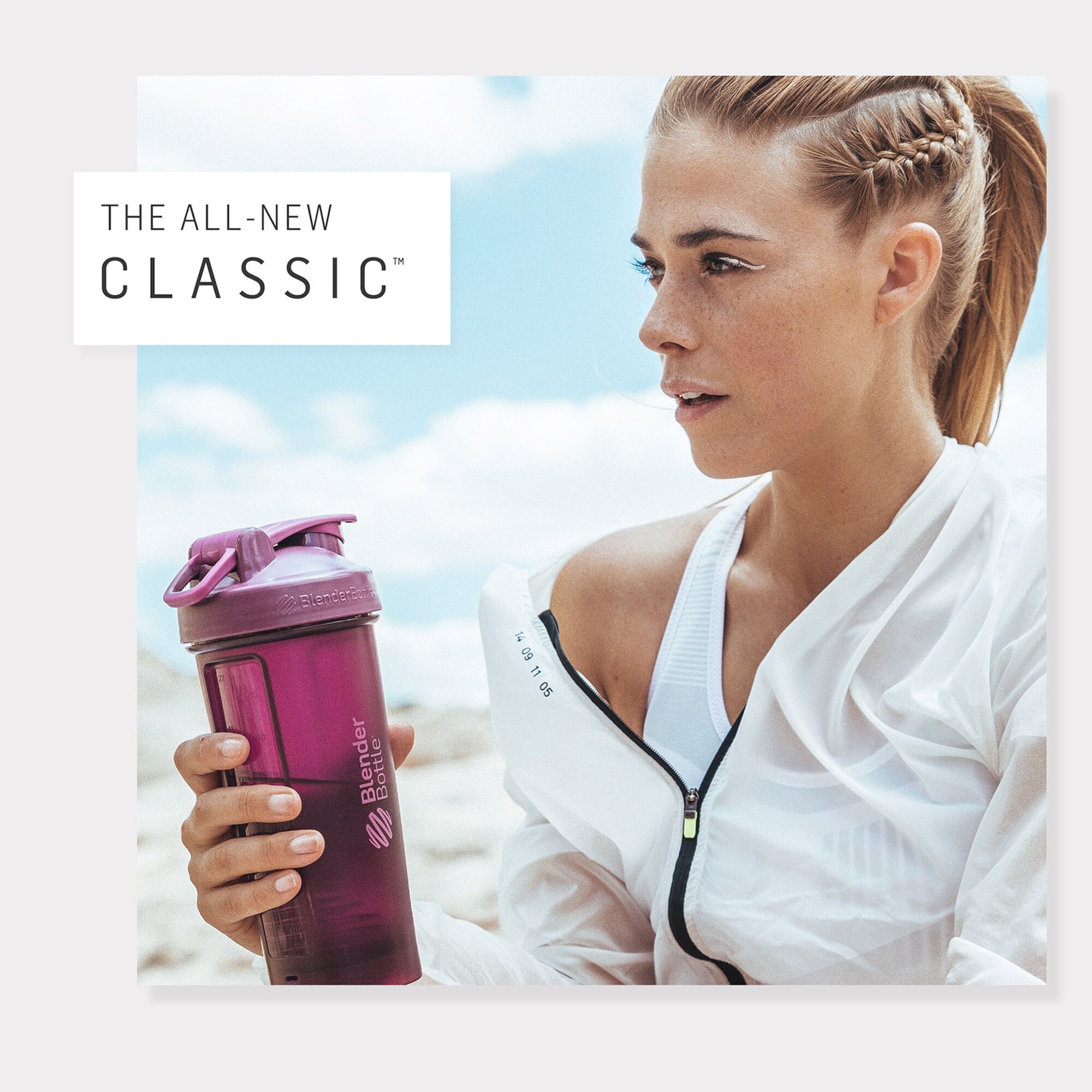 Blender Bottle shaker clasic white, 800ml