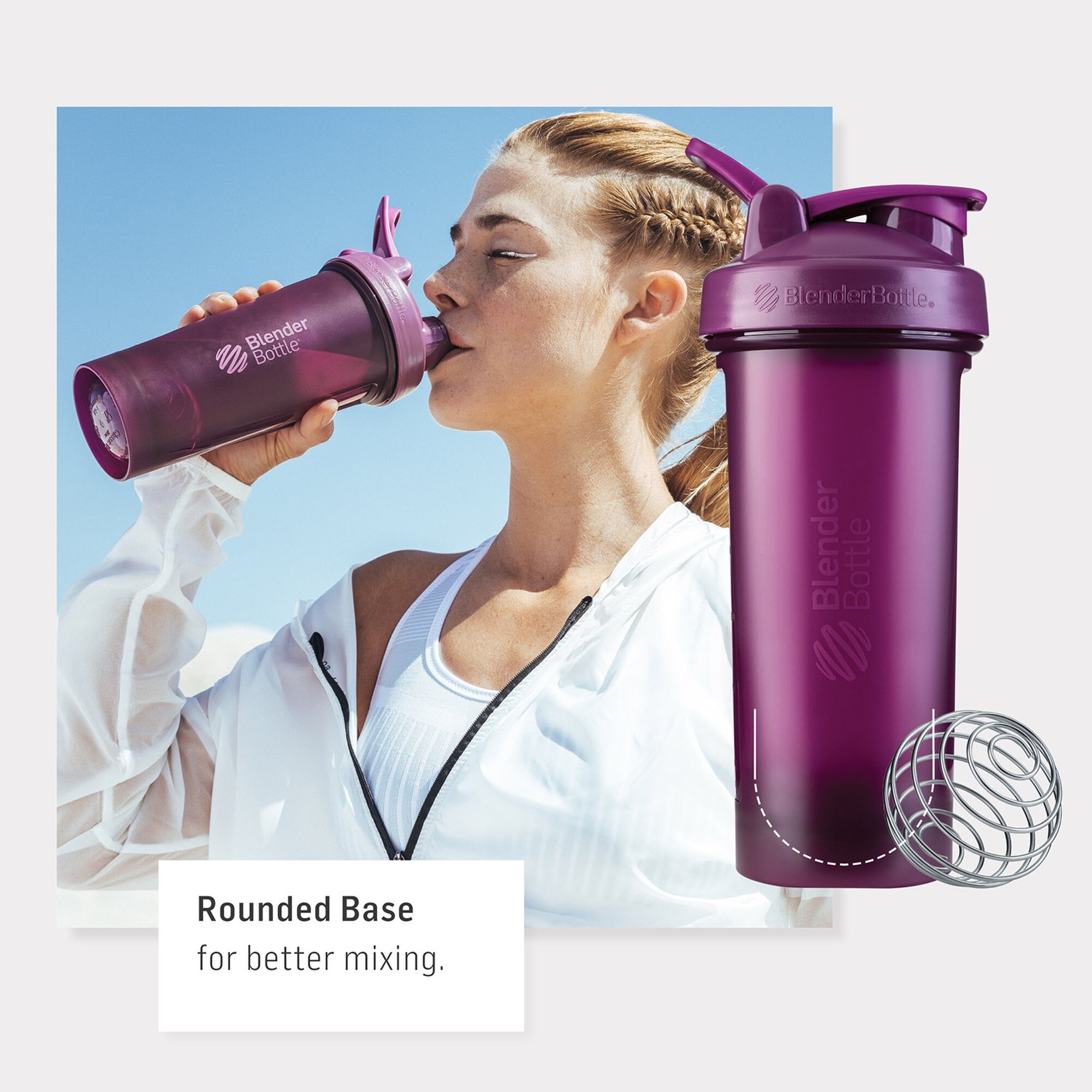 Blender Bottle shaker clasic white, 800ml