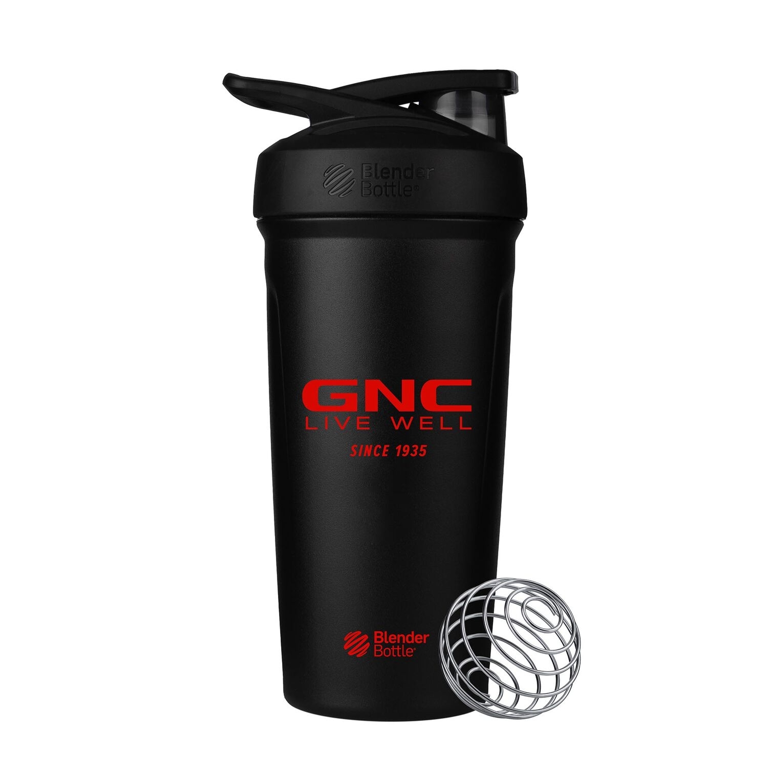 Blender Bottle shaker din inox negru Strada, 700 ml, GNC