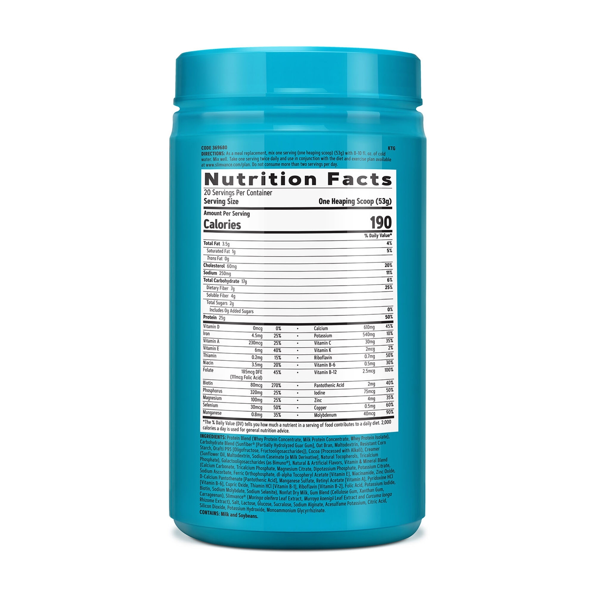 Shake proteic cu Slimvance cu aroma de ciocolata si unt de arahide Total Lean, 1060 g, GNC