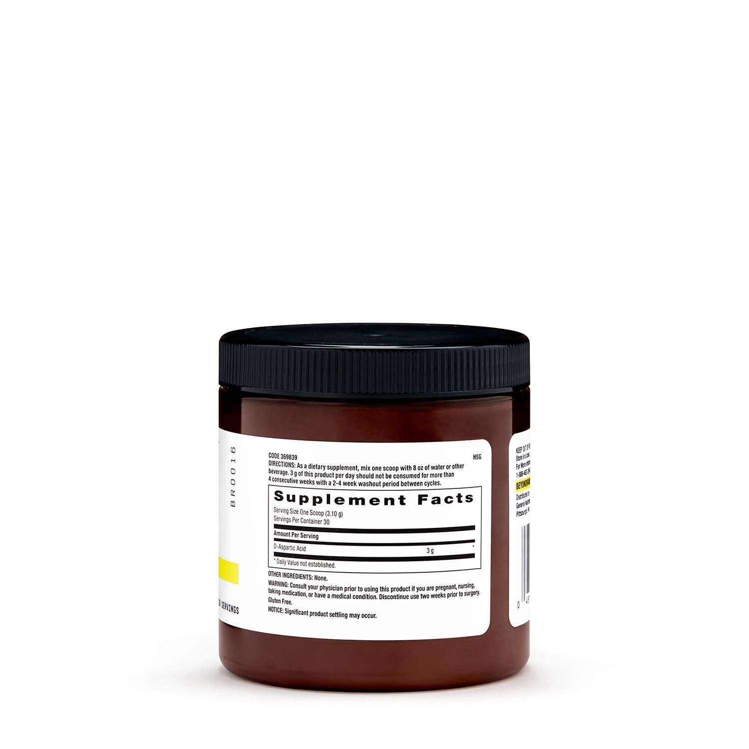 D-aspartic acid Chemistry Labs, 93g, Beyond Raw