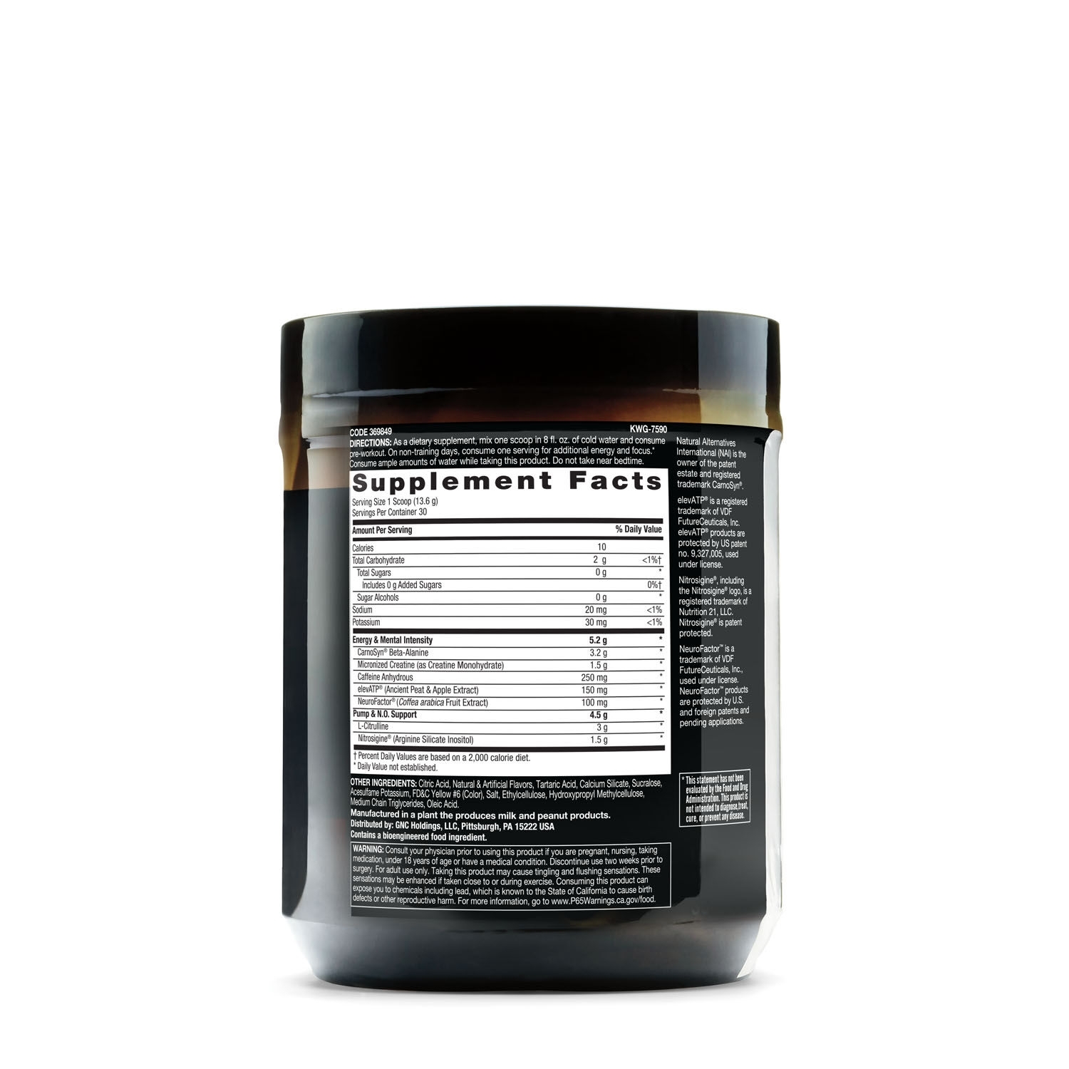 Pre-workout cu aroma de portocale si mango, LIT, 406,5 g, Beyond Raw