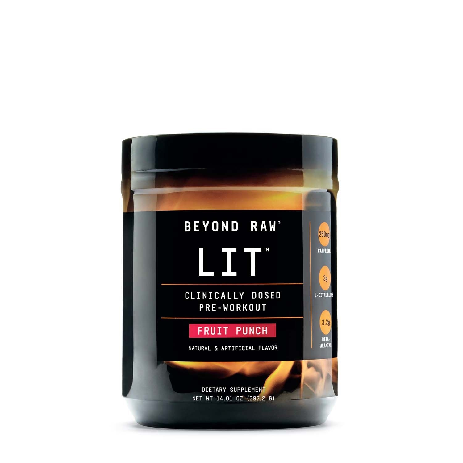 Pre-workout cu aroma de fructe LIT, 397.2 g, Beyond Raw