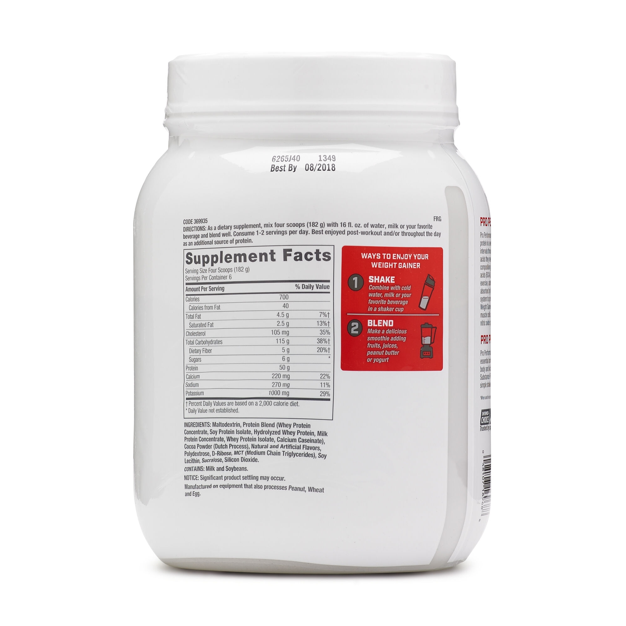 Formula proteica pentru crestere in greutate cu aroma de ciocolata Pro Performance, 1134 g, GNC