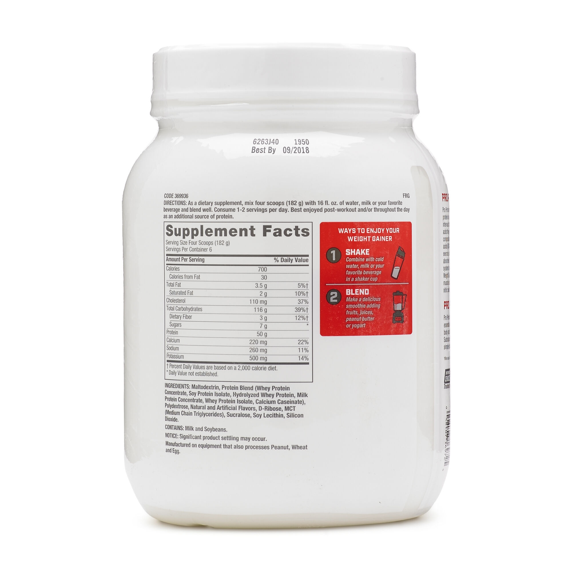 Formula proteica pentru crestere in greutate cu aroma de vanilie Pro Performance, 1134 g, GNC