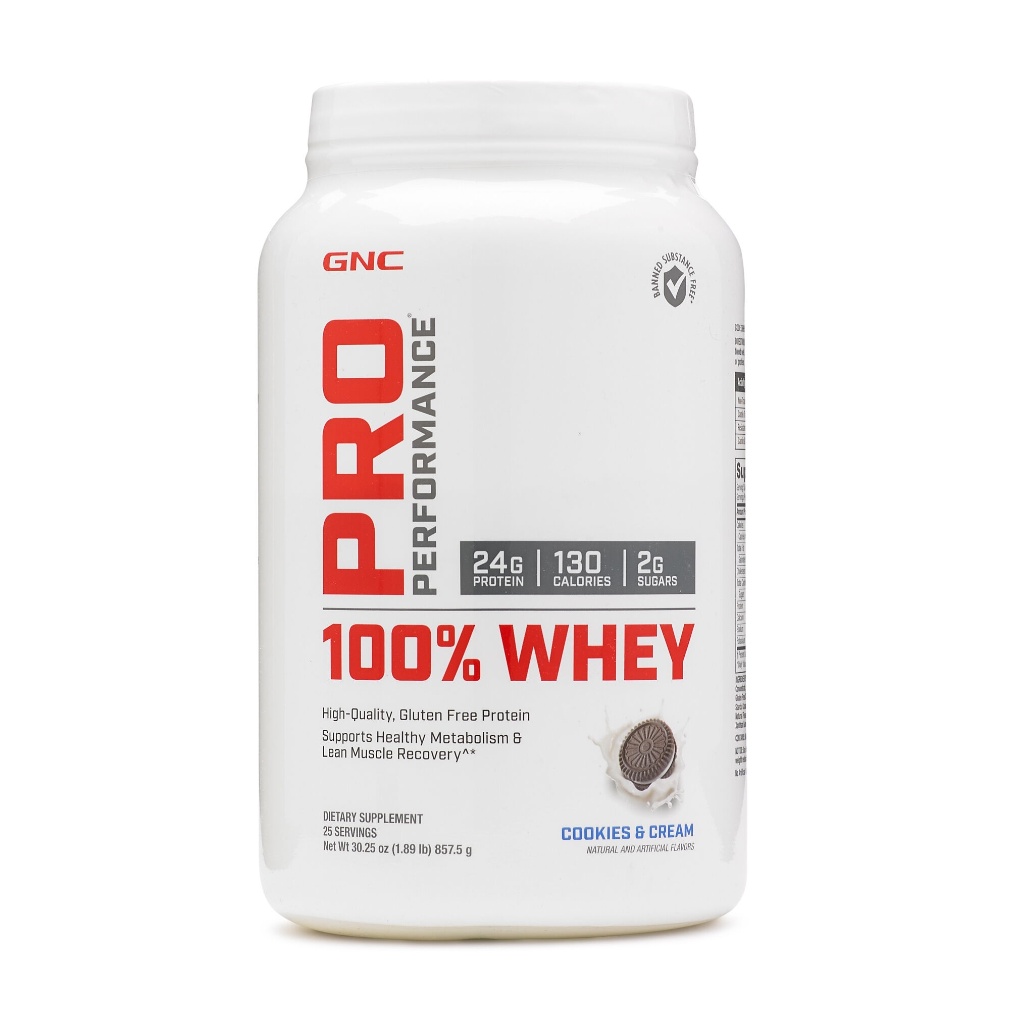 Proteina din zer cu aroma de biscuiti si crema Pro Performance, 857.5 g, GNC