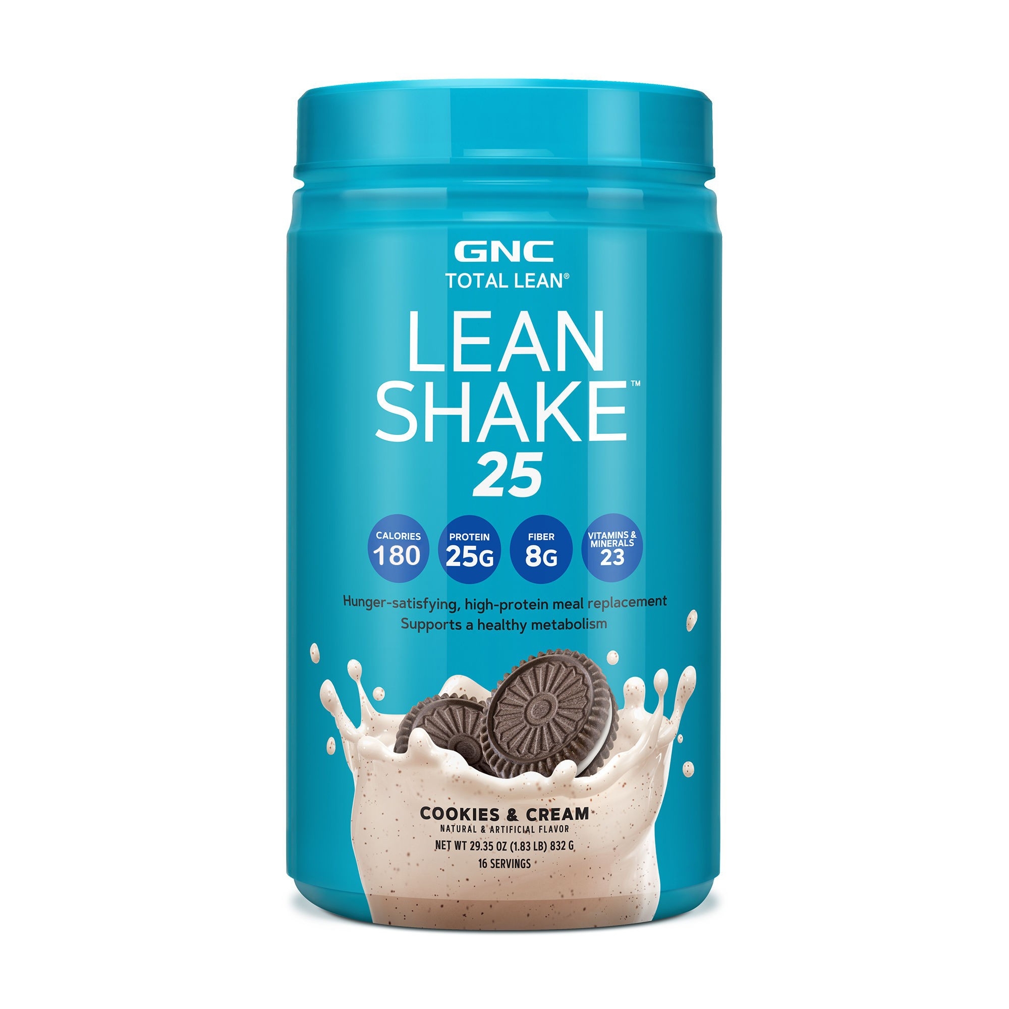 Shake proteic cu aroma de biscuiti si frisca Total Lean, 832 g, GNC
