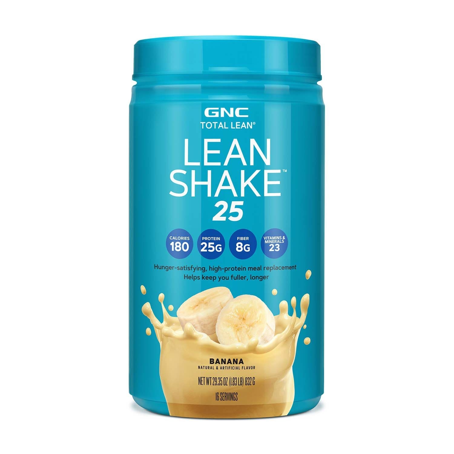 Shake proteic cu aroma de banana Total Lean, 832 g, GNC