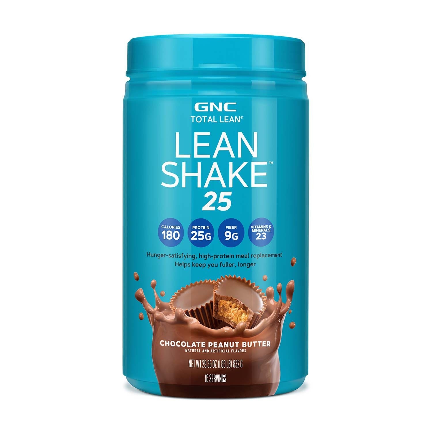 Shake proteic cu aroma de ciocolata si unt de arahide Total Lean, 832 g, GNC