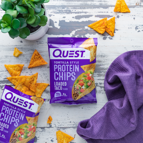 Chipsuri proteice cu aroma de taco, 32 g, Quest