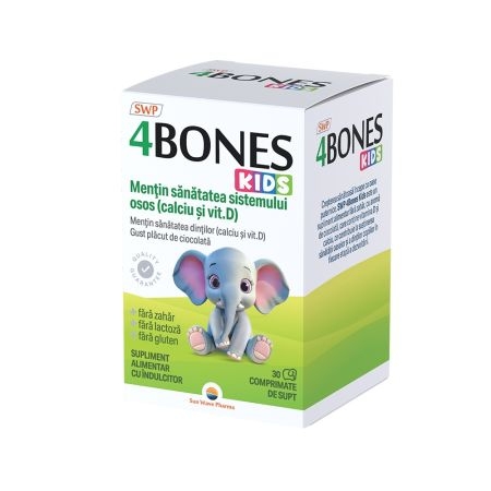 4 Bones Kids, 30 comprimate, Sun Wave Pharma