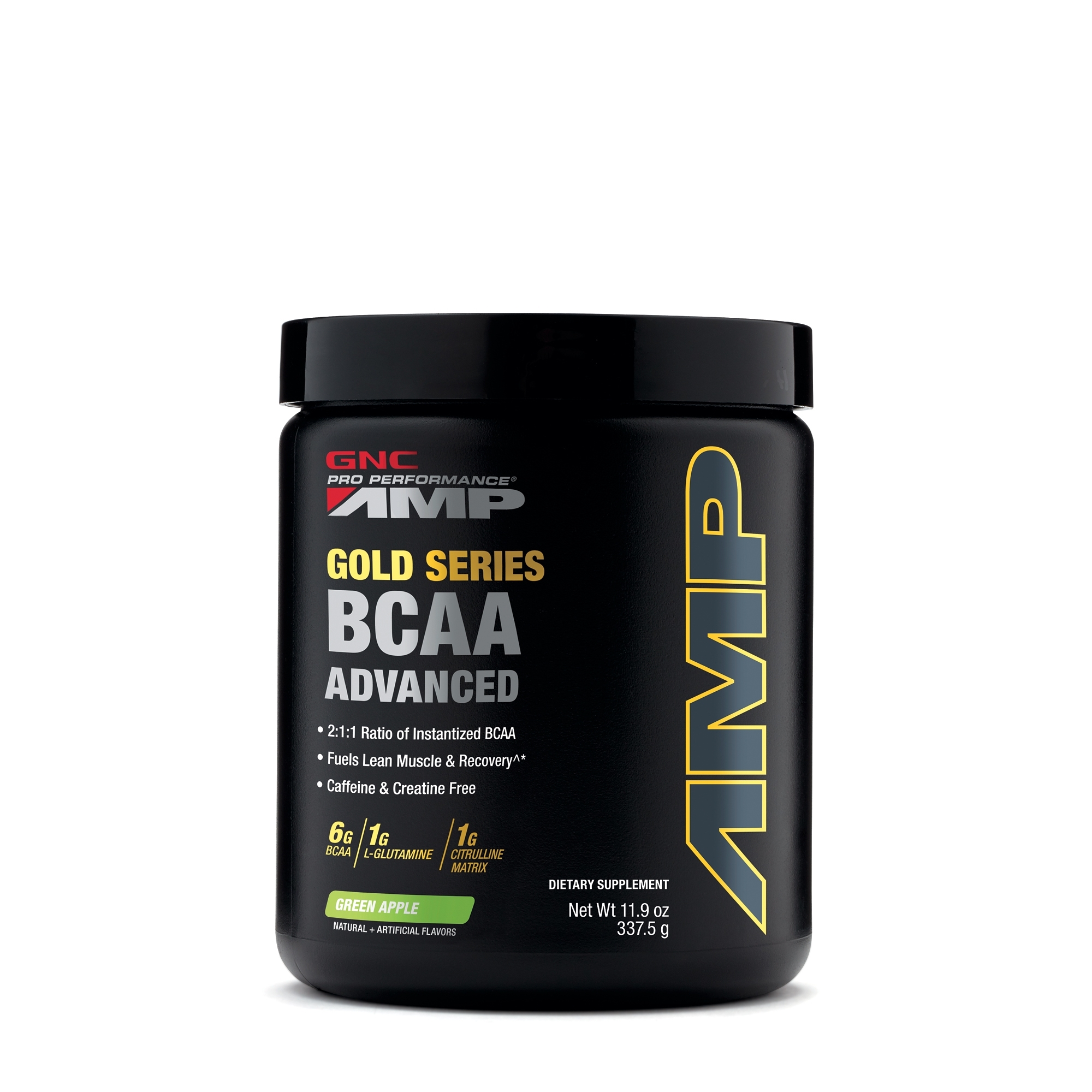 Formula de BCAA  cu aroma de mere verzi  AMP Gold Series, 337.5 g, GNC