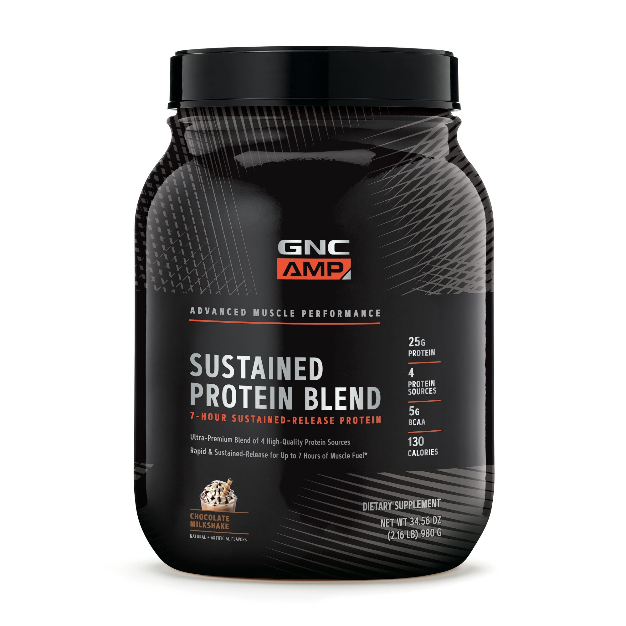 Amestec proteic cu aroma de milkshake de ciocolata AMP, 980 g, GNC