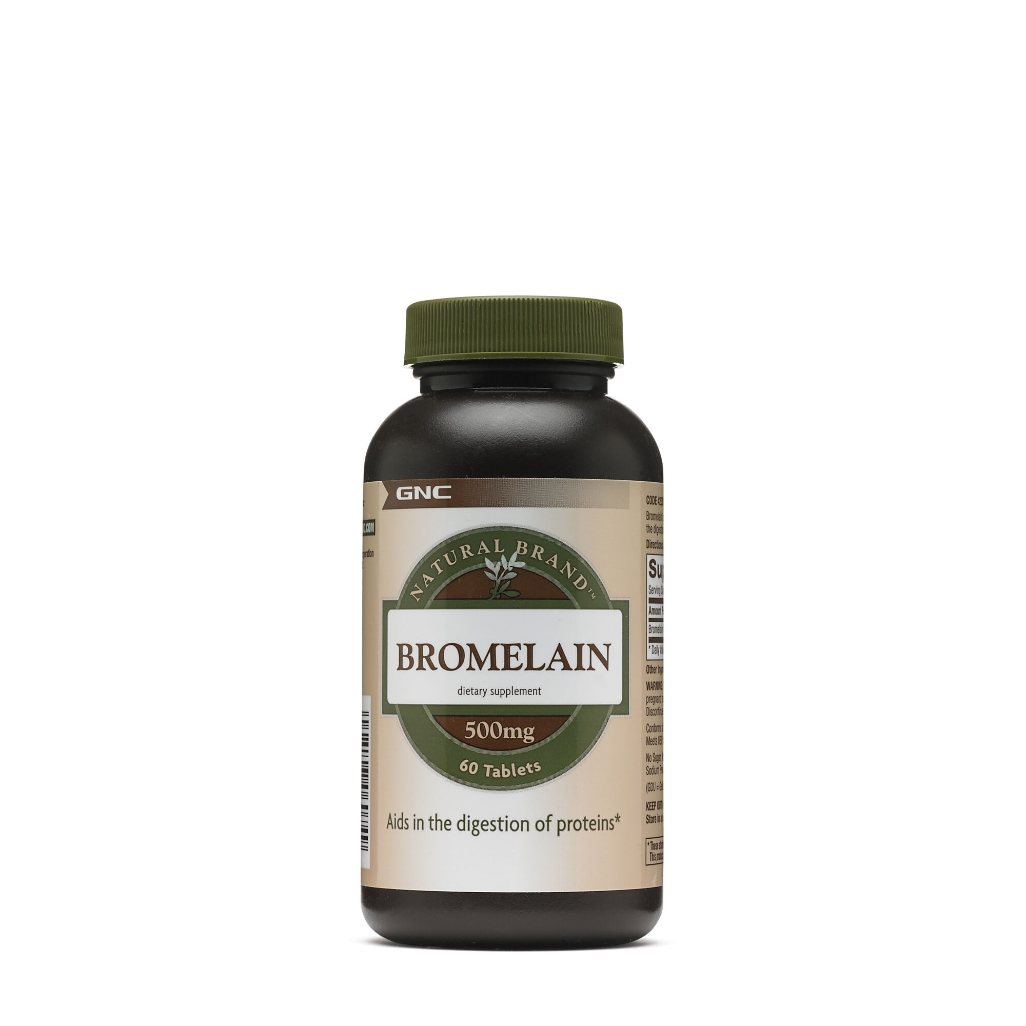 Bromelaina 500 mg Natural Brand, 60 tablete, GNC