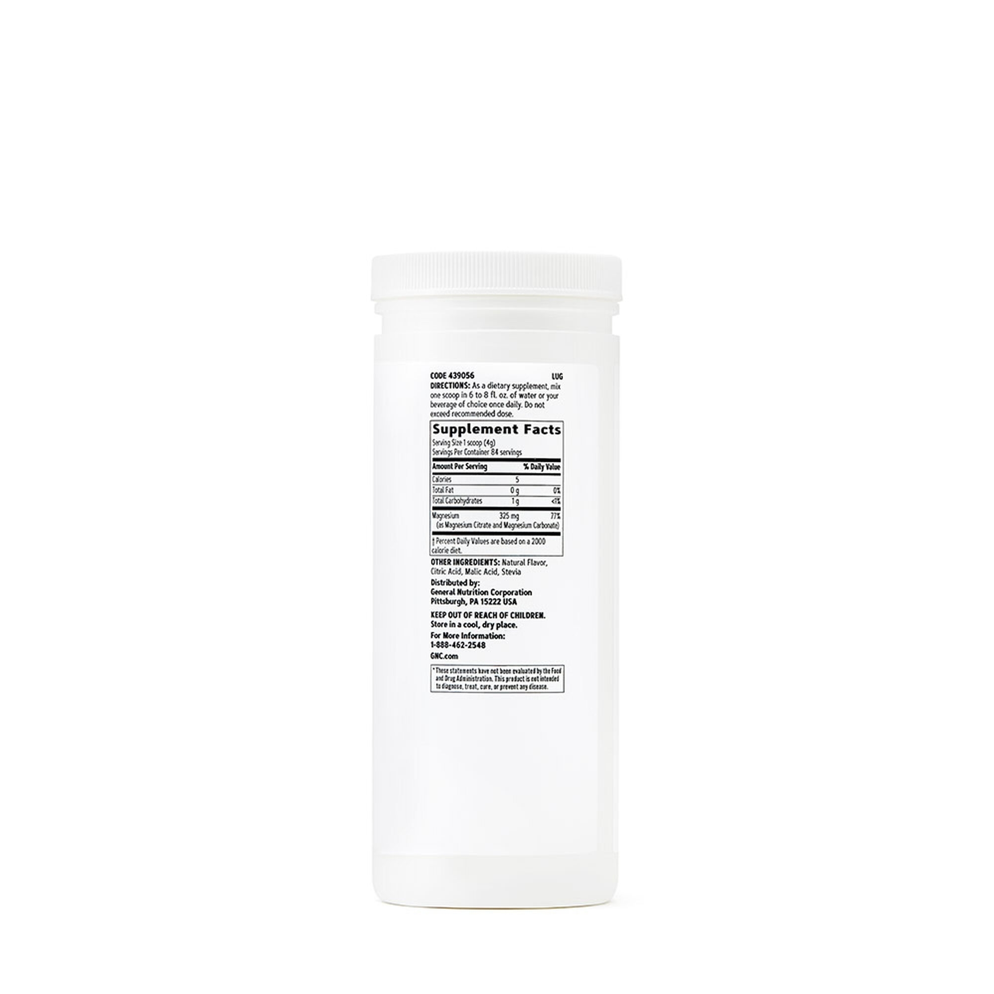 Magneziu pudra cu aroma de lamaie, 336 g, GNC