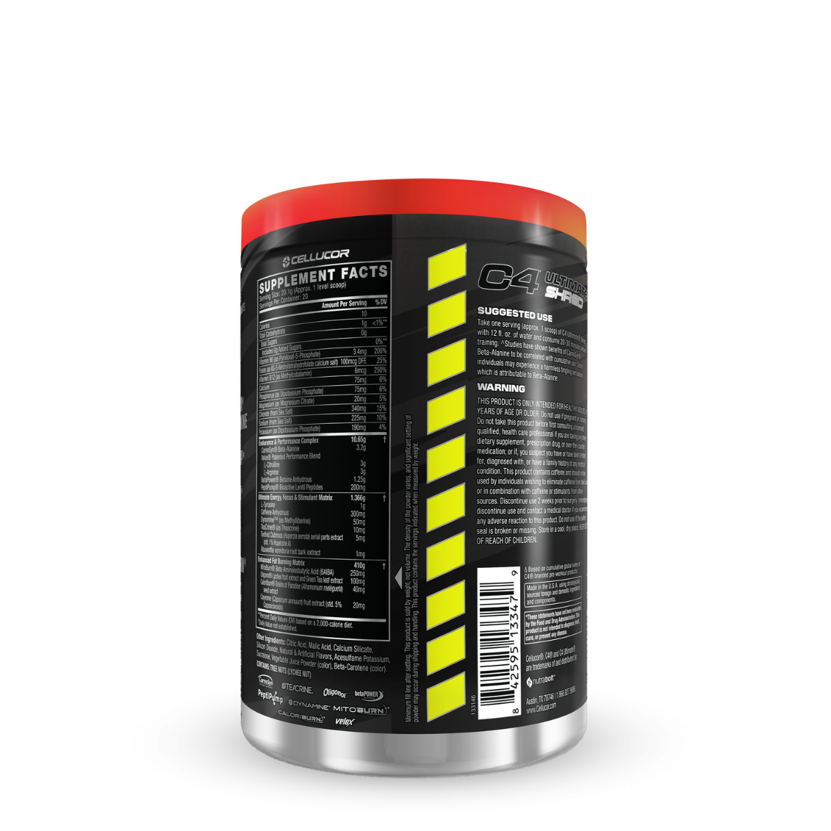 Formula pre-work avansata pentru definire cu aroma de limonada cu cirese Cellucor C4 Ultimate Shred, 402 g, GNC