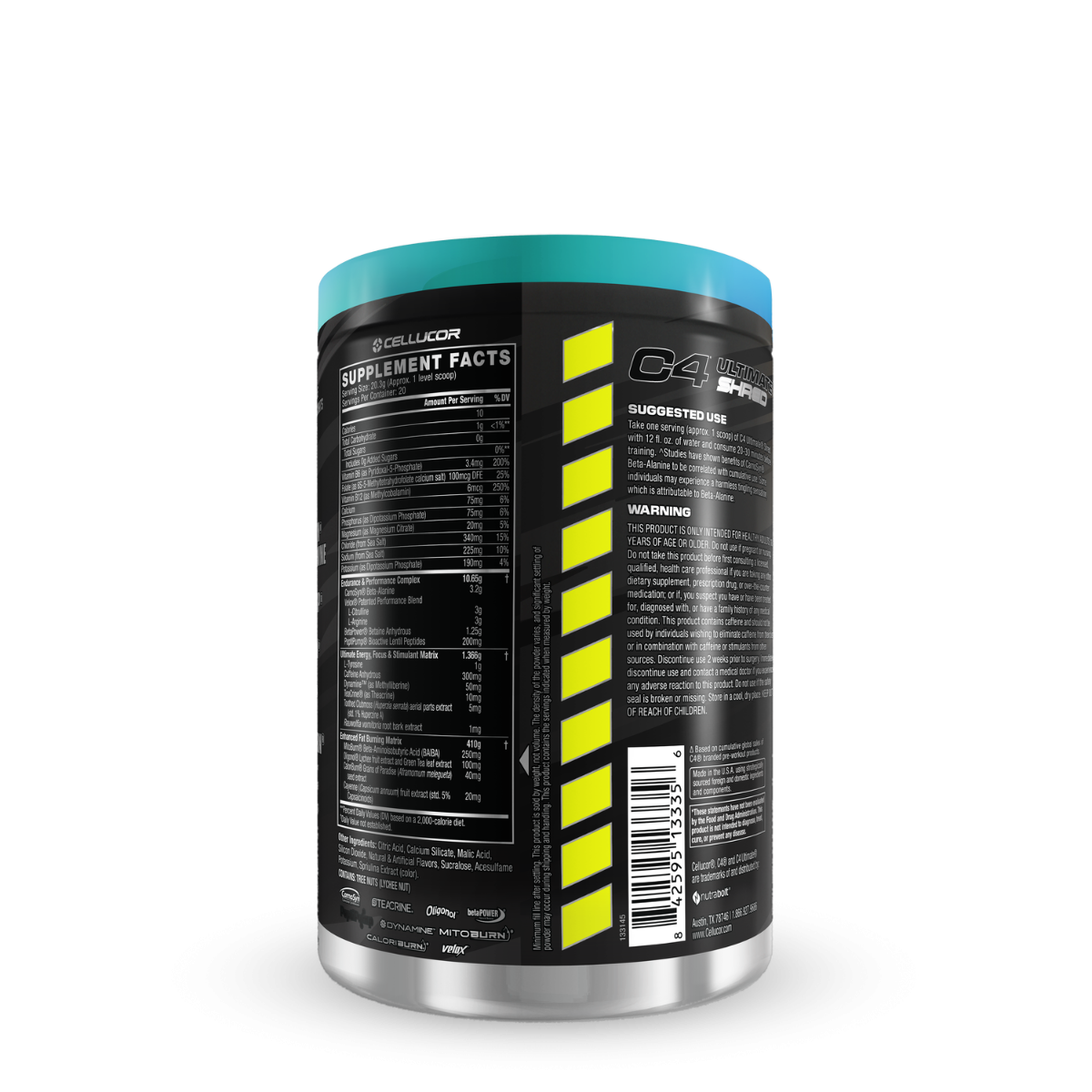 Formula pre-work avansata pentru definire cu aroma de Frozen Bombsicle Cellucor C4 Ultimate Shred, 406 g, GNC