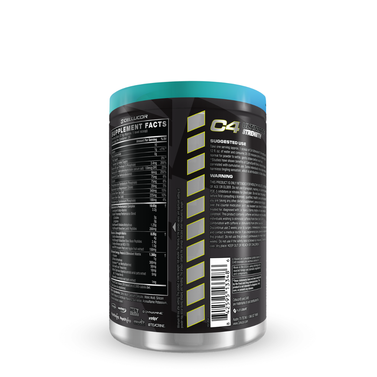 Formula pre-work avansata pentru forta cu aroma de Frozen Bombsicle Cellucor C4 Ultimate Strenght, 550 g, GNC
