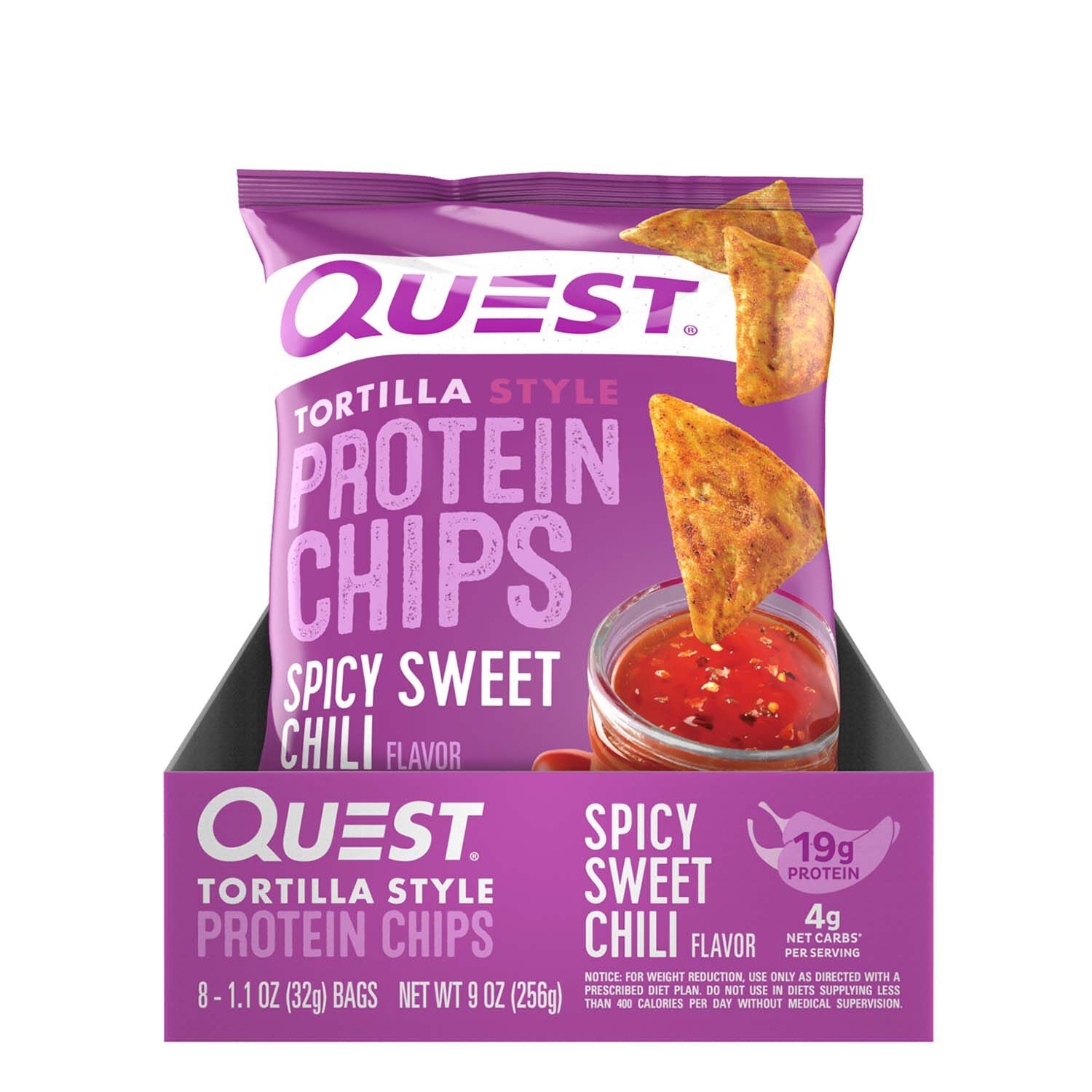 Chipsuri proteice cu aroma de spicy sweet chilli, 32 g, Quest