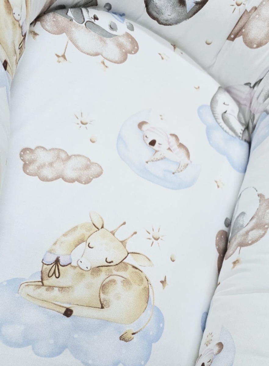 Baby nest din bumbac, Appekids, Clouds