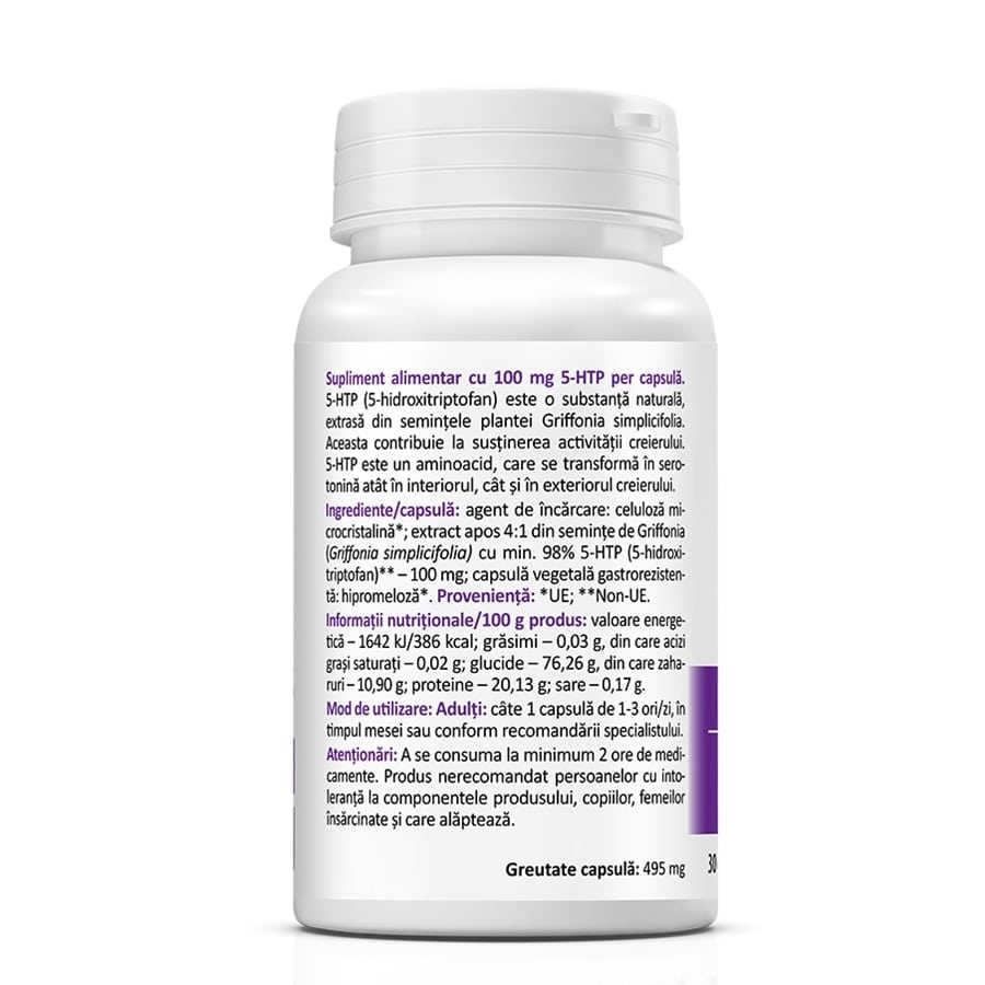 5-HTP, 100 mg, 30 capsule, Zenyth