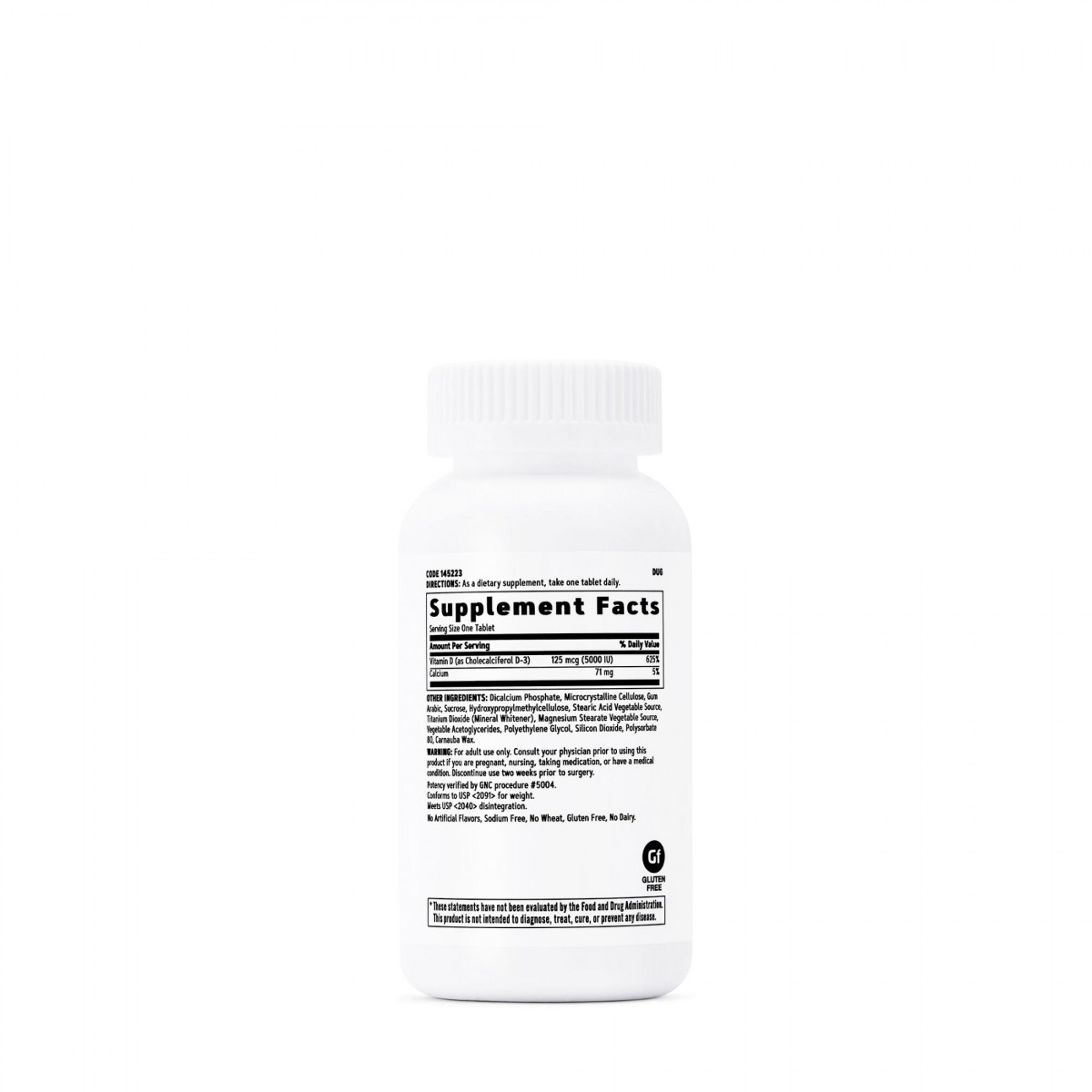 GNC - Vitamin D-3 5000IU 180tb
