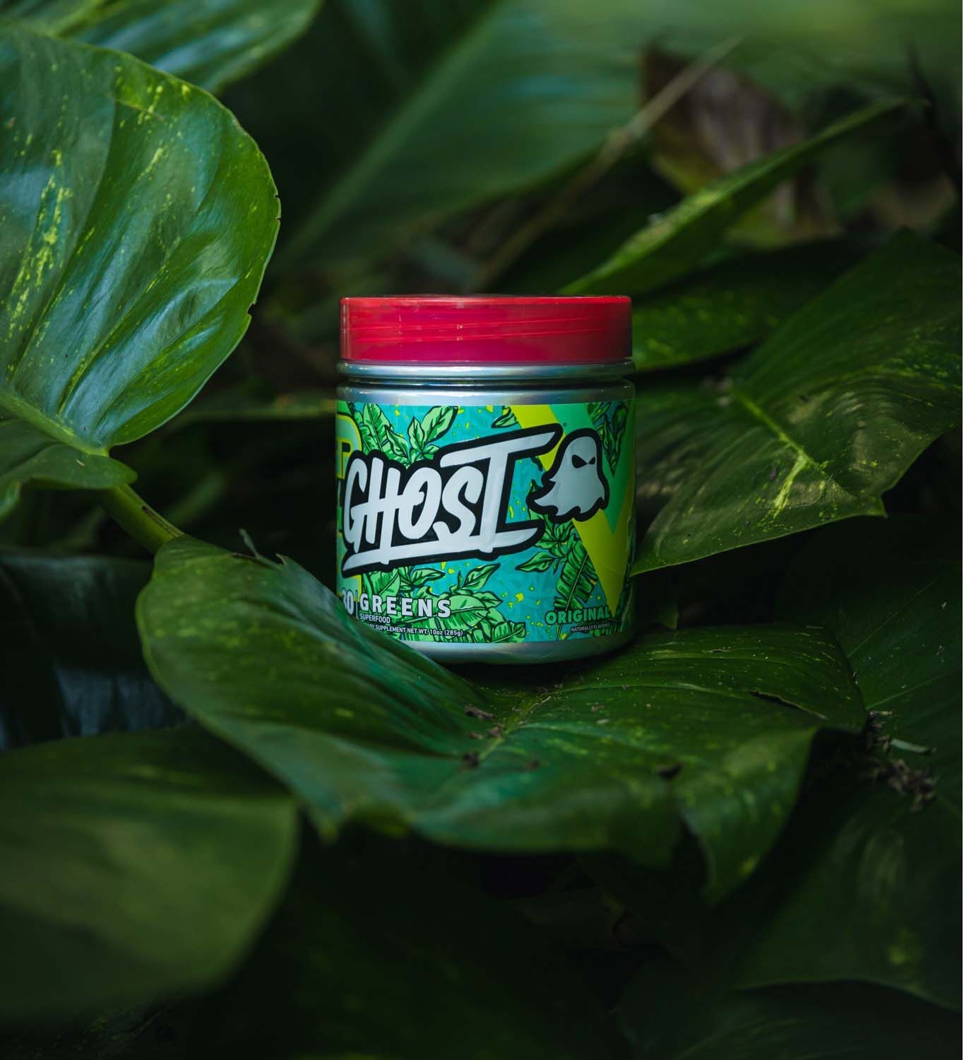 Amestec de super-alimente verzi cu aroma naturala Greens, 285 g, Ghost