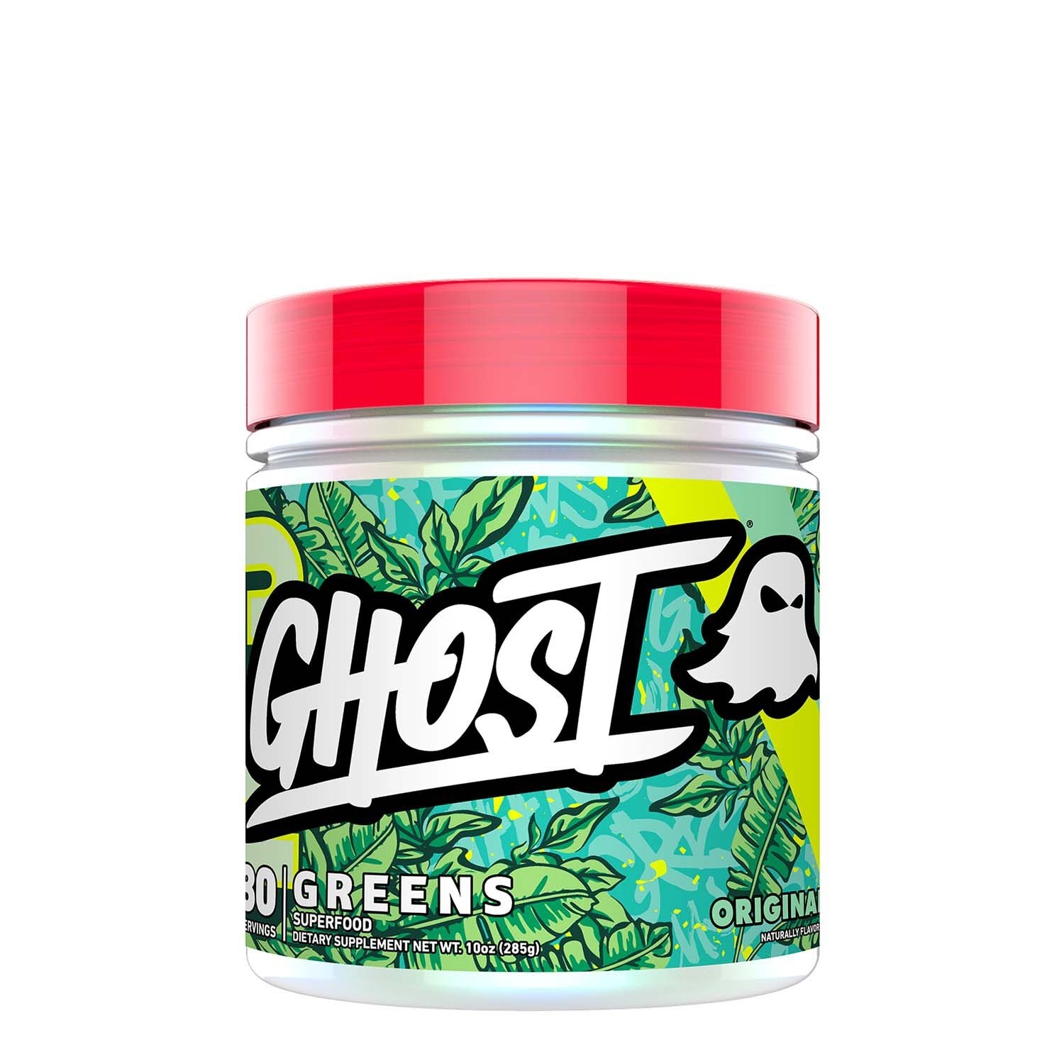 Amestec de super-alimente verzi cu aroma naturala Greens, 285 g, Ghost
