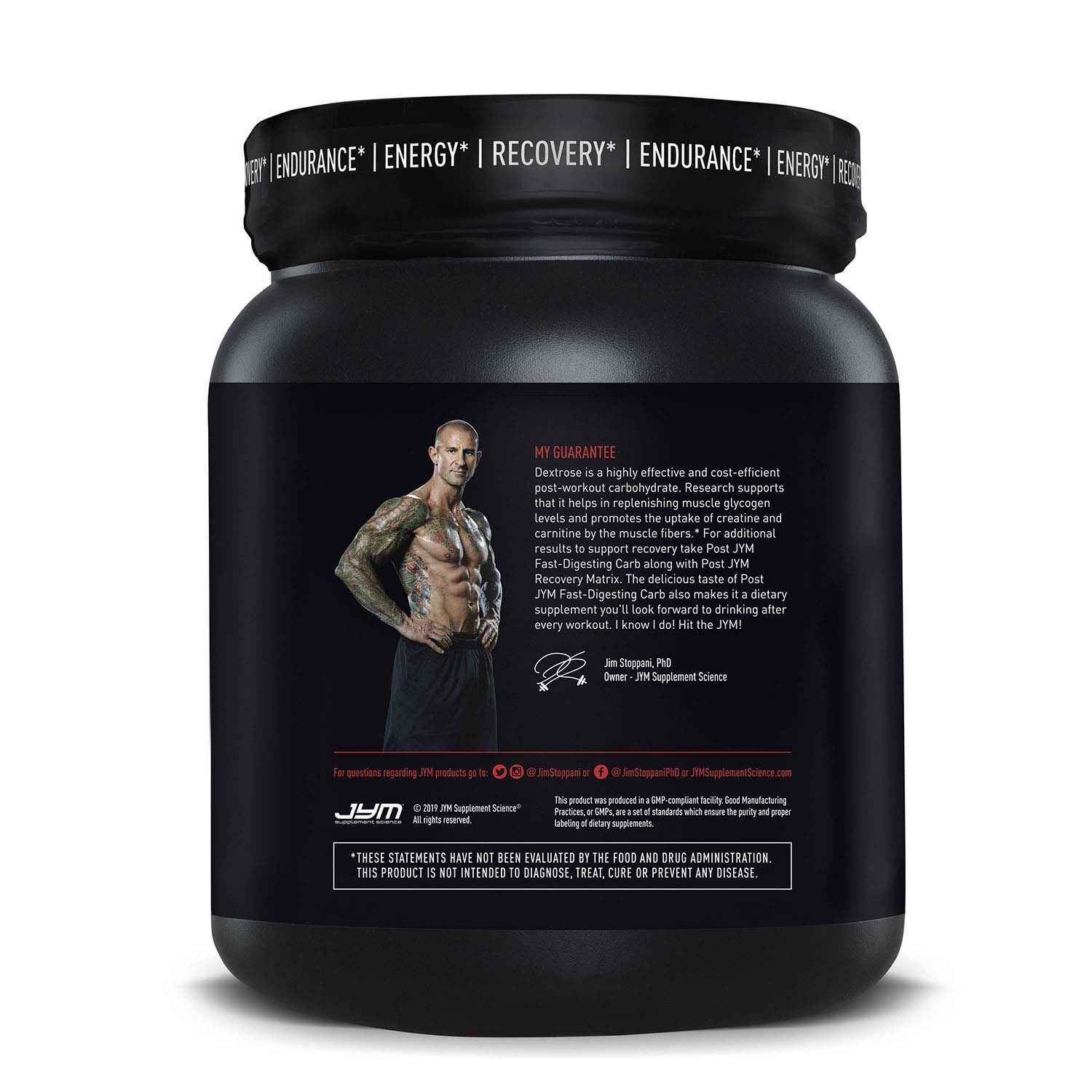 Carbohidrati cu digestie rapida, dextroza Post Jym, 990 g, JYM