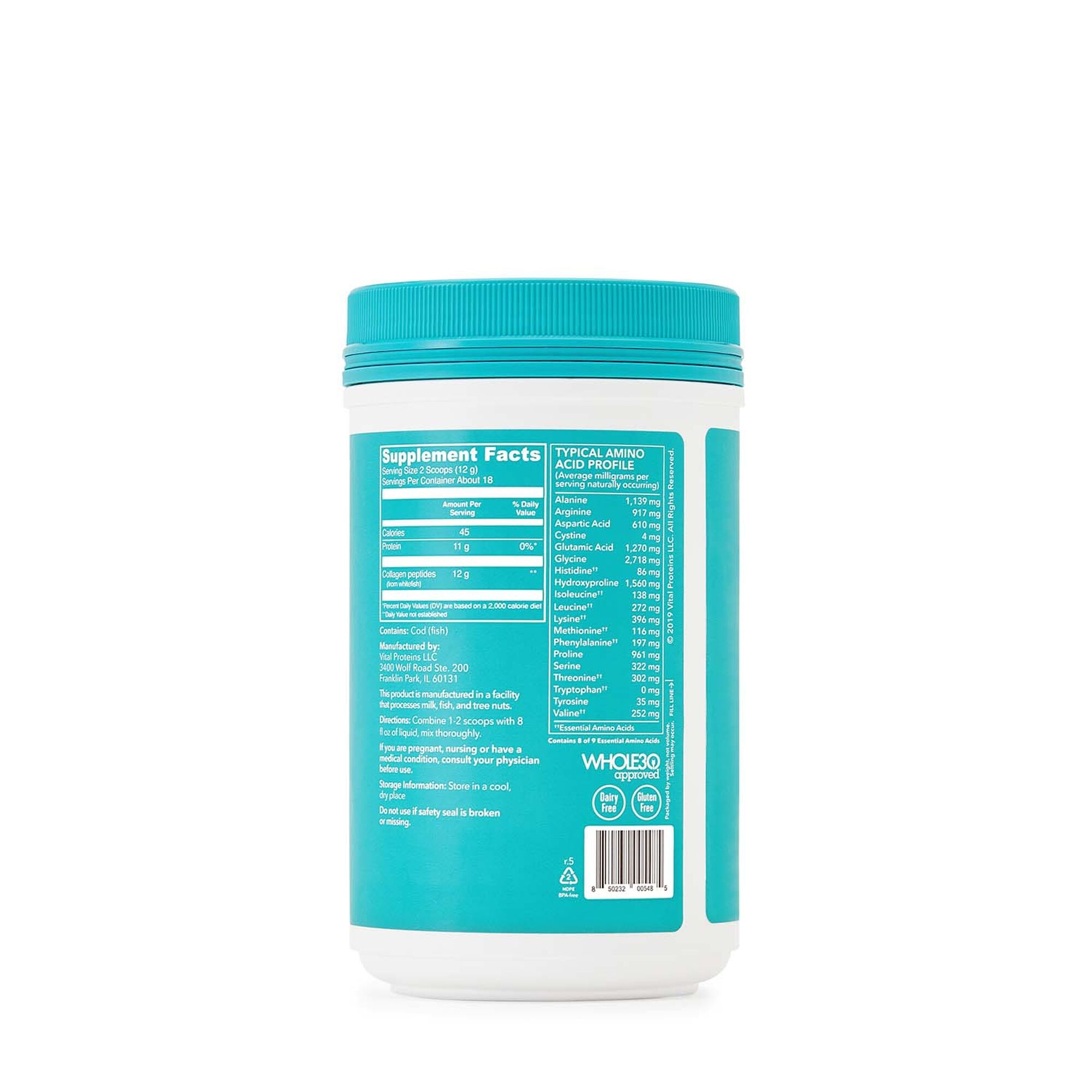 Colagen marin fara aroma Vital Proteins, 221 g, GNC