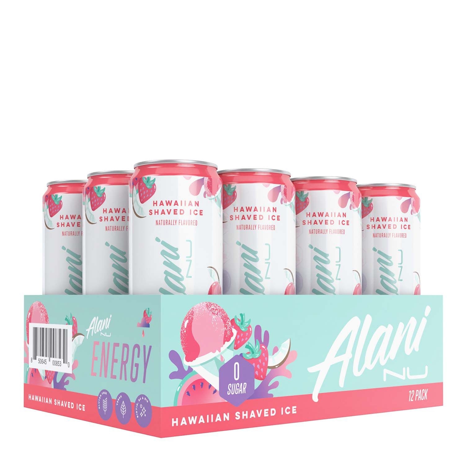 Energizant cu aroma de hawaiian shaved ice Energy, 355 ml, Alani Nu