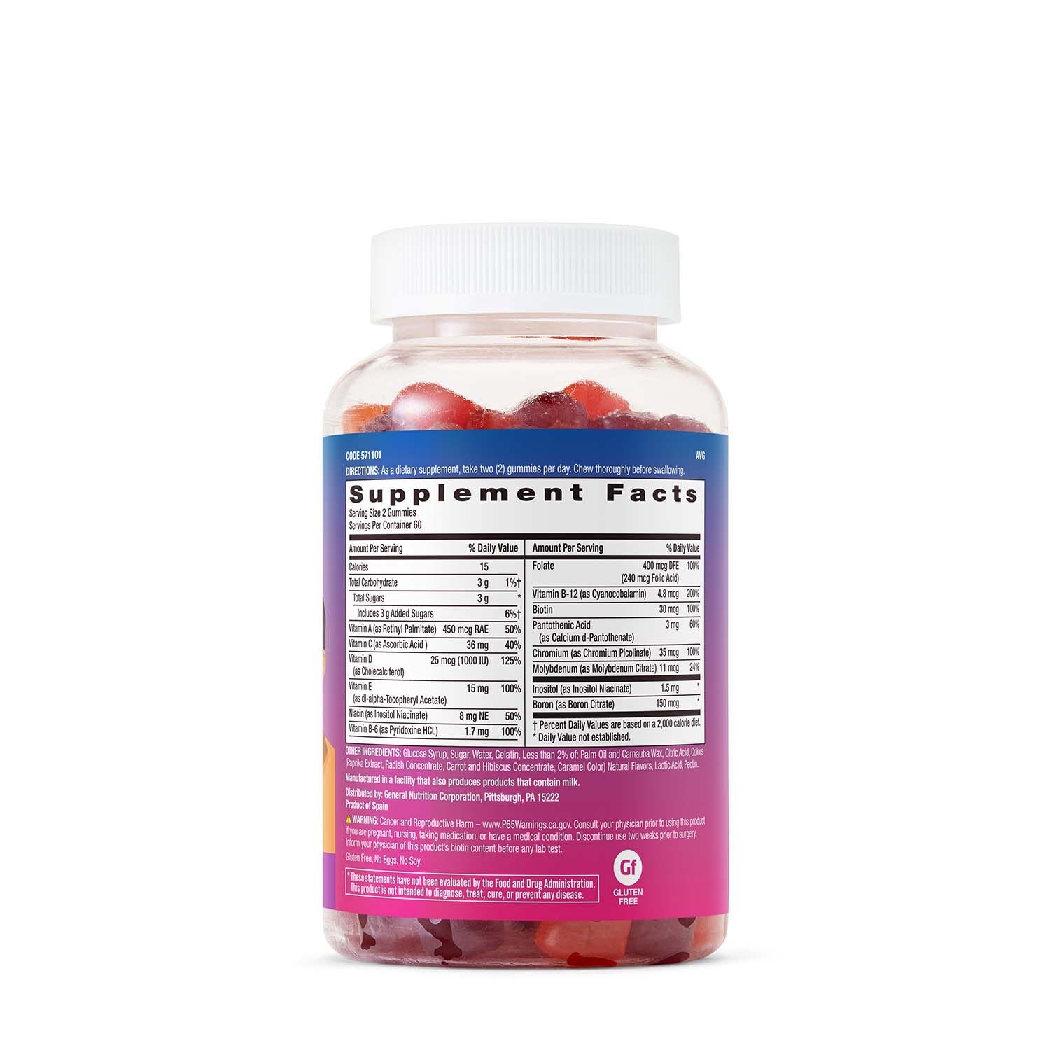 Multivitamine pentru adolescenti 12-17 ani, 120 jeleuri, GNC