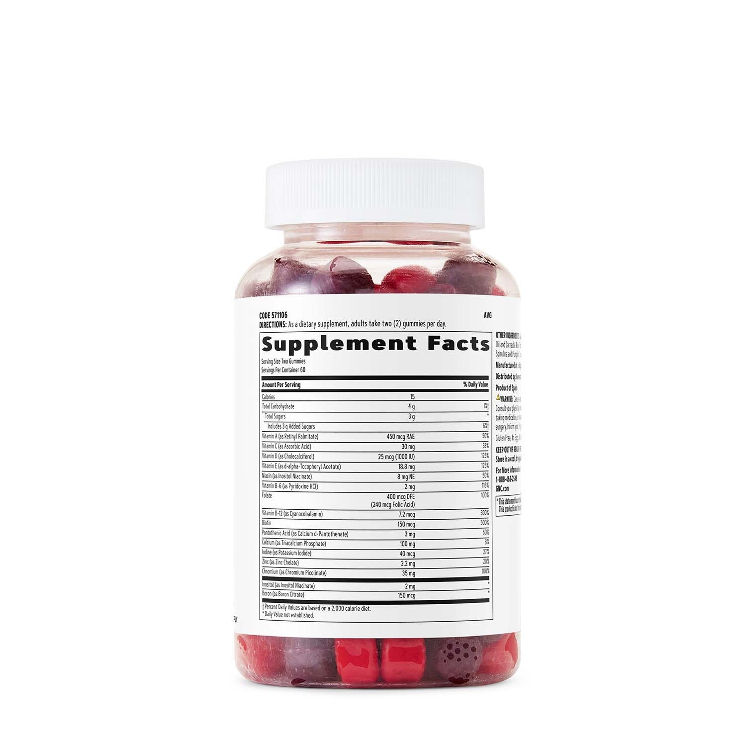 Multivitamine pentru femei cu aroma de fructe de padure, 120 jeleuri, GNC