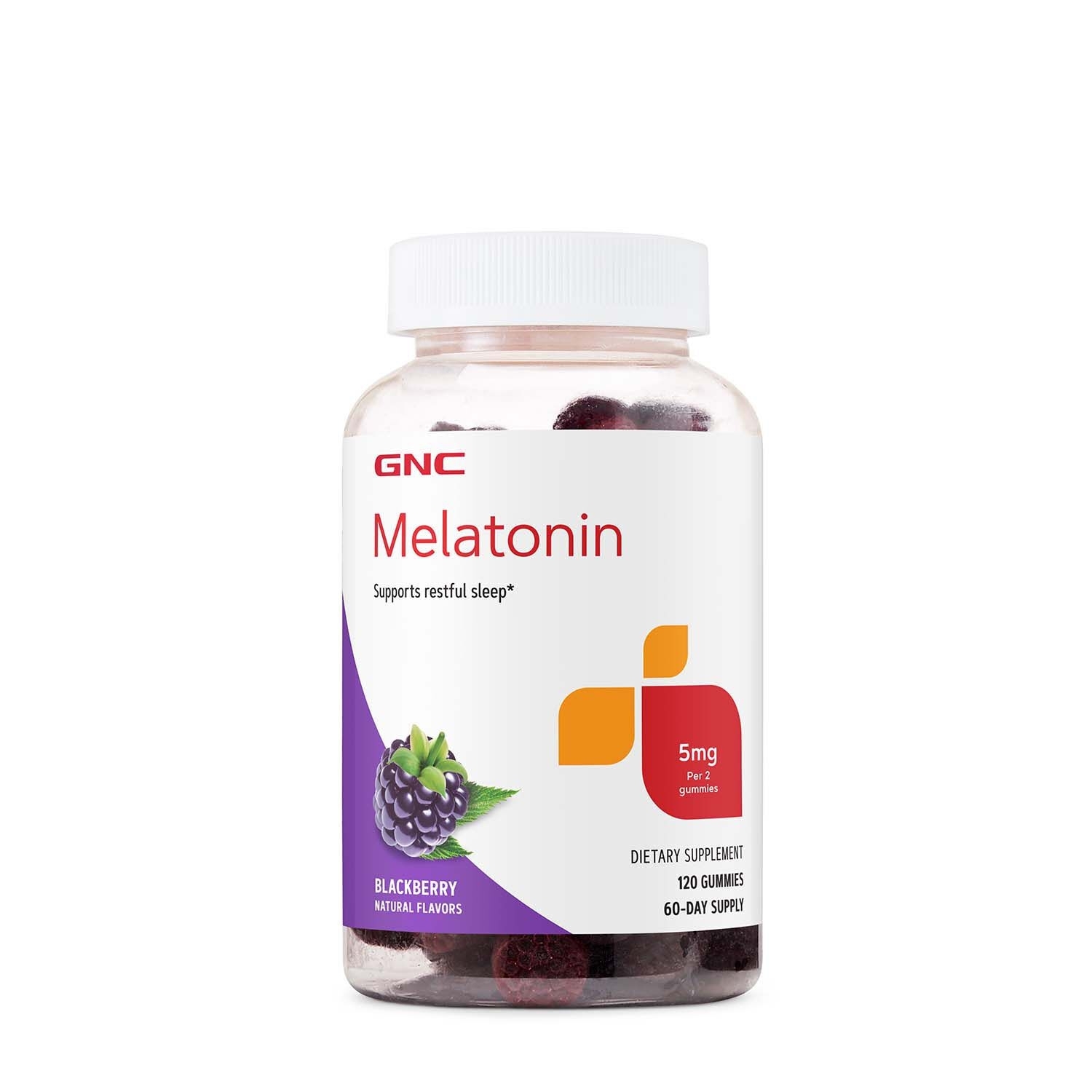 Melatonina jeleuri cu aroma naturala de mure 5 mg, 120 jeleuri, GNC