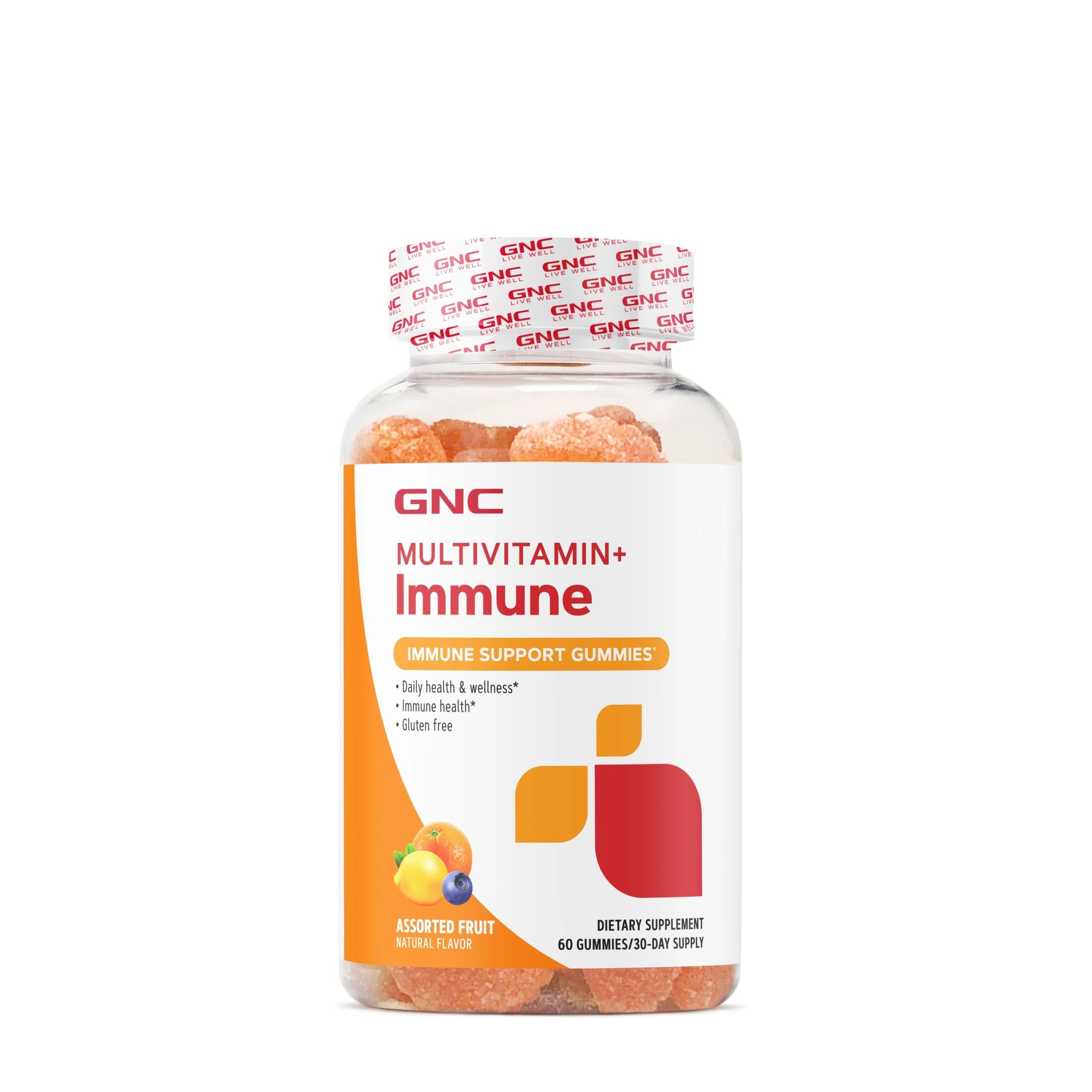 Multivitamine pentru barbati si femei cu sustinerea imunitatii, 60 jeleuri, GNC