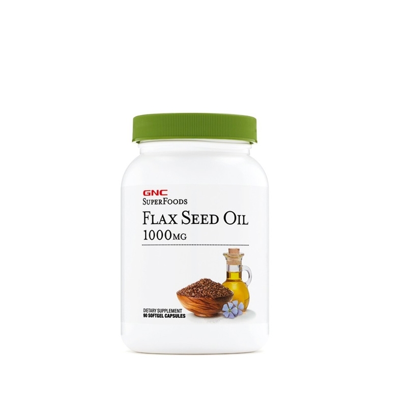 Ulei din seminte de in 1000 mg SuperFoods, 90 capsule, GNC