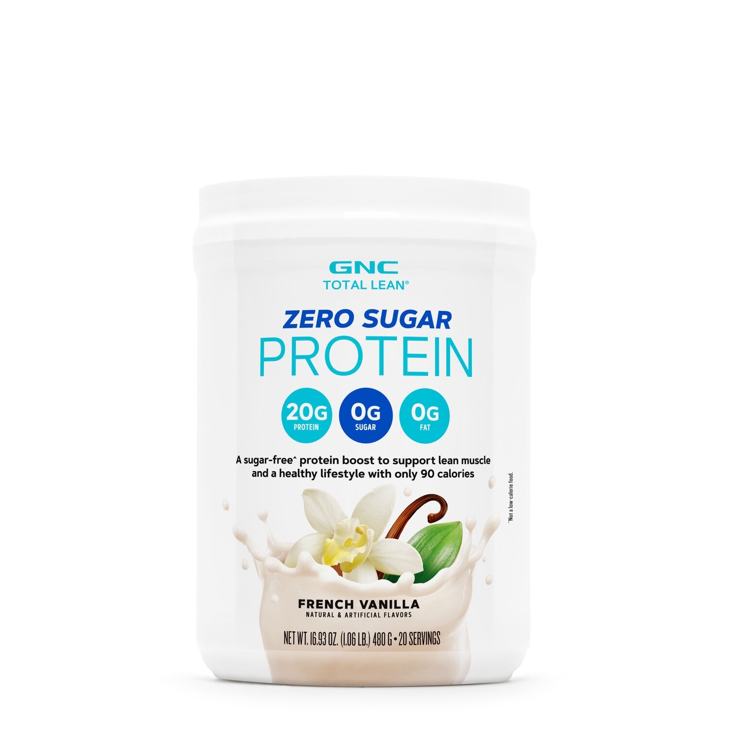 Proteina fara zahar cu aroma de vanilie Total Lean, 480 g, GNC