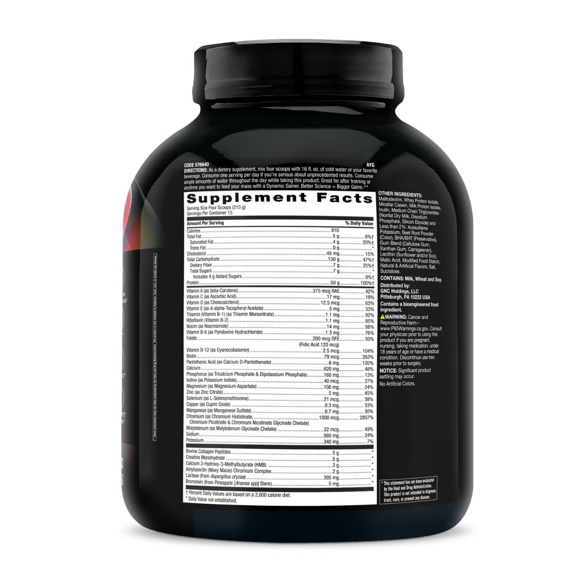 Gainer proteic cu aroma de shortcake de capsuni Beyond Raw Dynamic Gainer, 3195 g, GNC