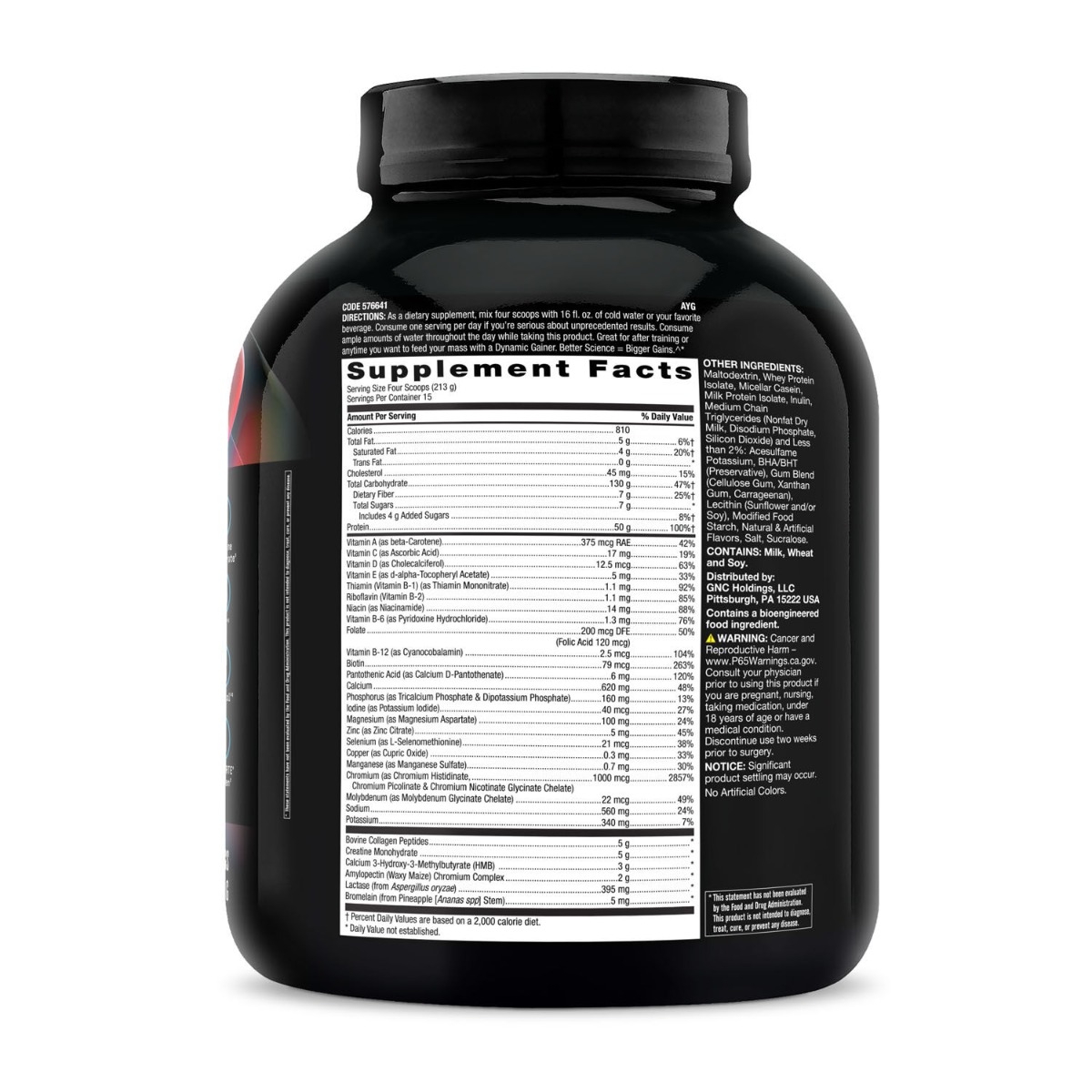 Gainer proteic cu aroma de cheesecake de vanilie Beyond Raw Dynamic Gainer, 3195 g, GNC